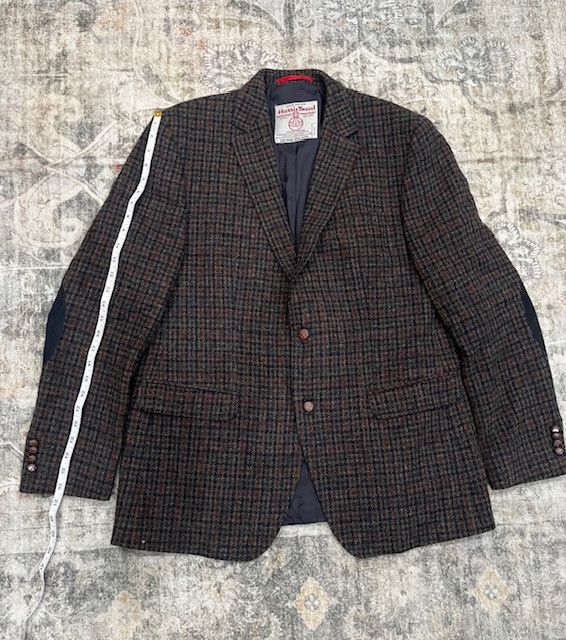 Harris Tweed Harris Tweed Vintage 100% Wool Brown Check Blazer Size 44R - 5 Thumbnail