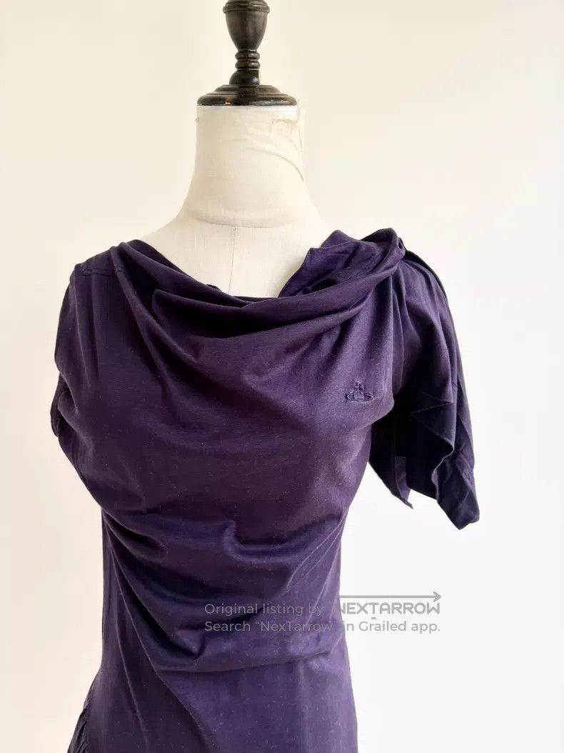 Vivienne Westwood Vivienne Westwood Purple Asymmetrical Drape Neck Dress Size M / US 6-8 / IT 42-44 - 3 Thumbnail