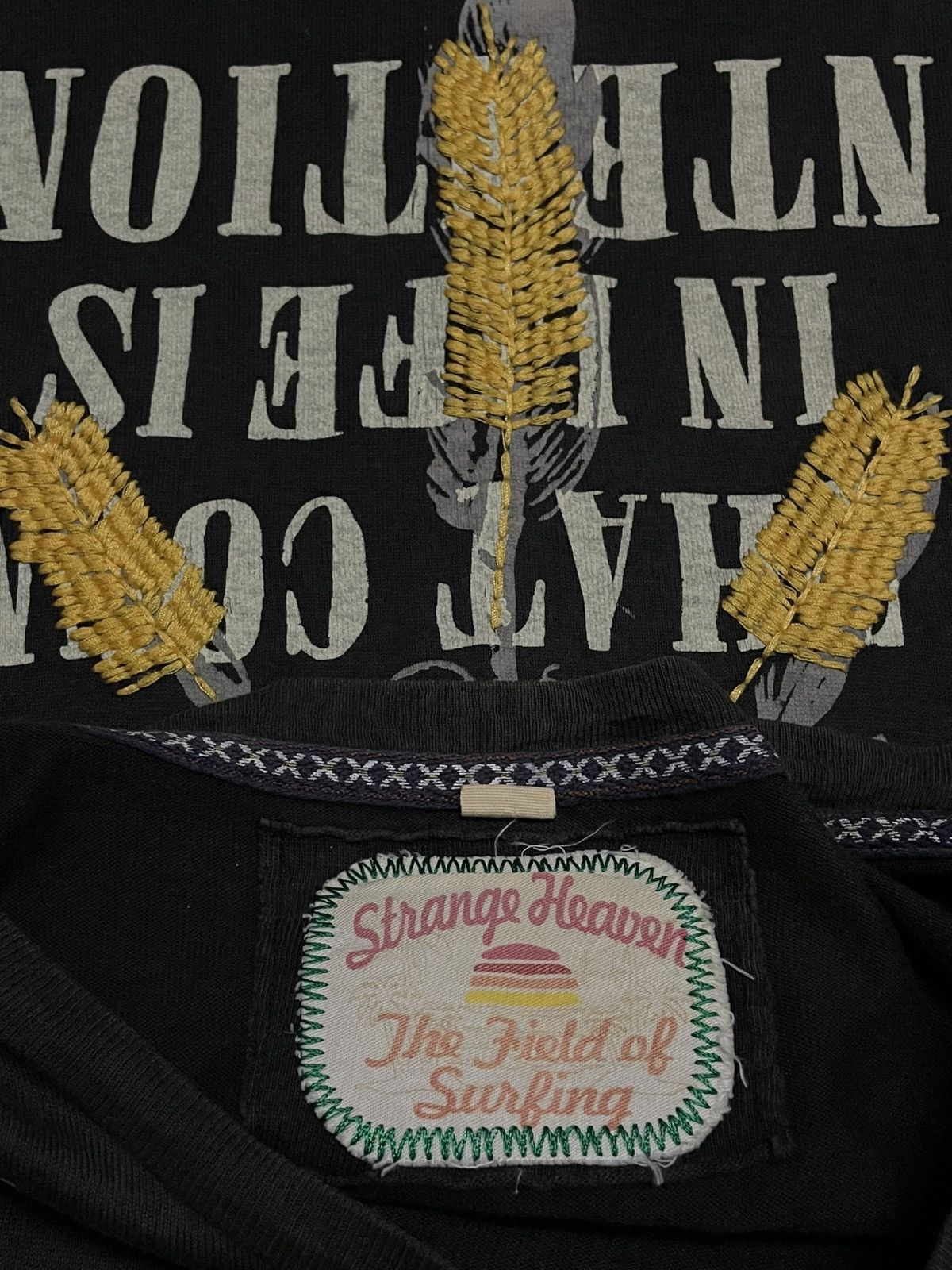 Designer × Japanese Brand × Vintage 90 Japan Strange Heaven Past Time Spirit Embroidery Sunfaded Size US L / EU 52-54 / 3 - 10 Thumbnail