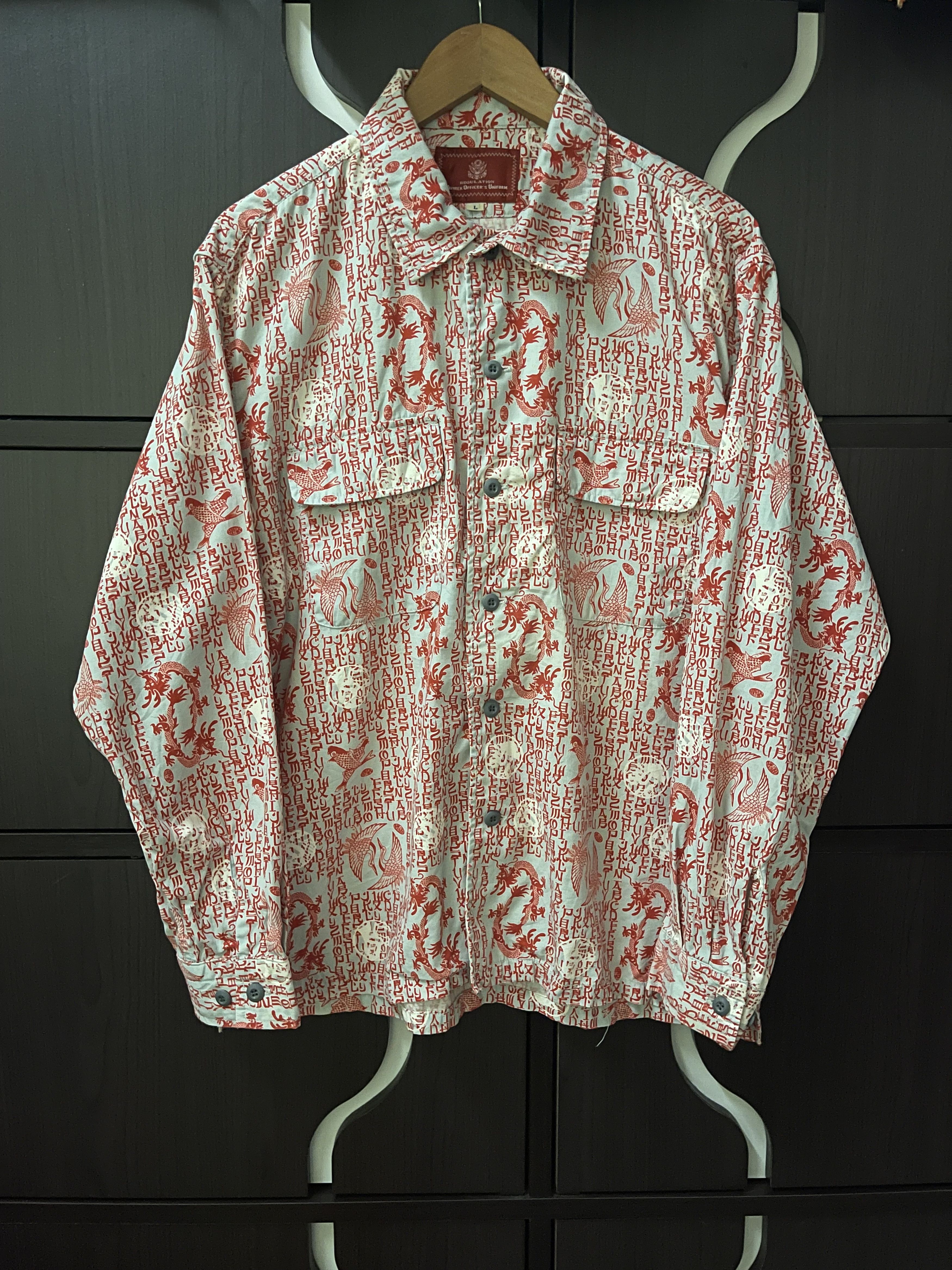 Avirex Avirex OVP Art Word Japanese Yakuza Style Size US L / EU 52-54 / 3 - 1 Thumbnail