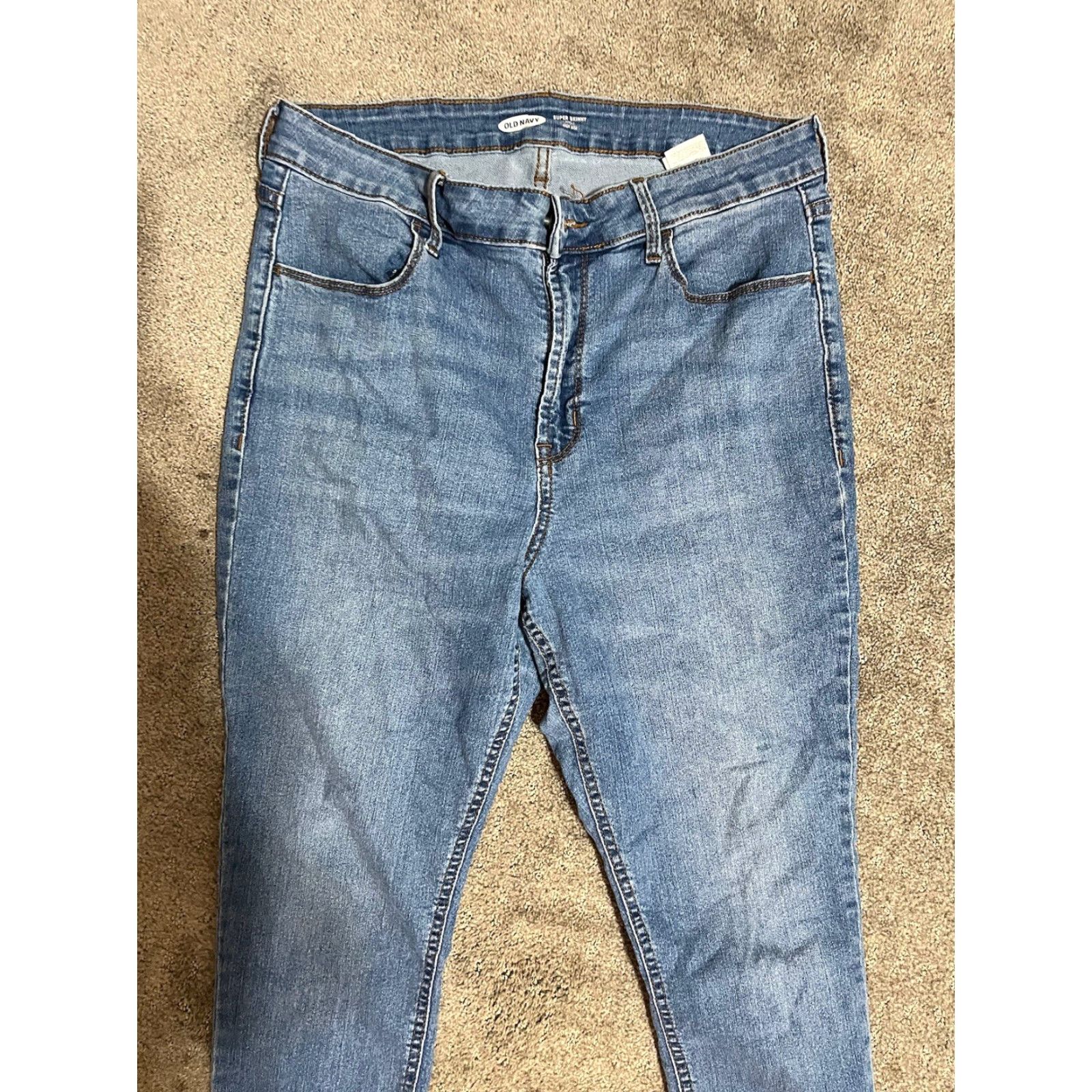 Old Navy Old Navy Jeans Skinny Mid Rise Women's 12 Short Stretch Blue Denim Cotton Polyester Spandex Regular 29.5 Inseam Size 34" / US 12 / IT 48 - 2 Thumbnail