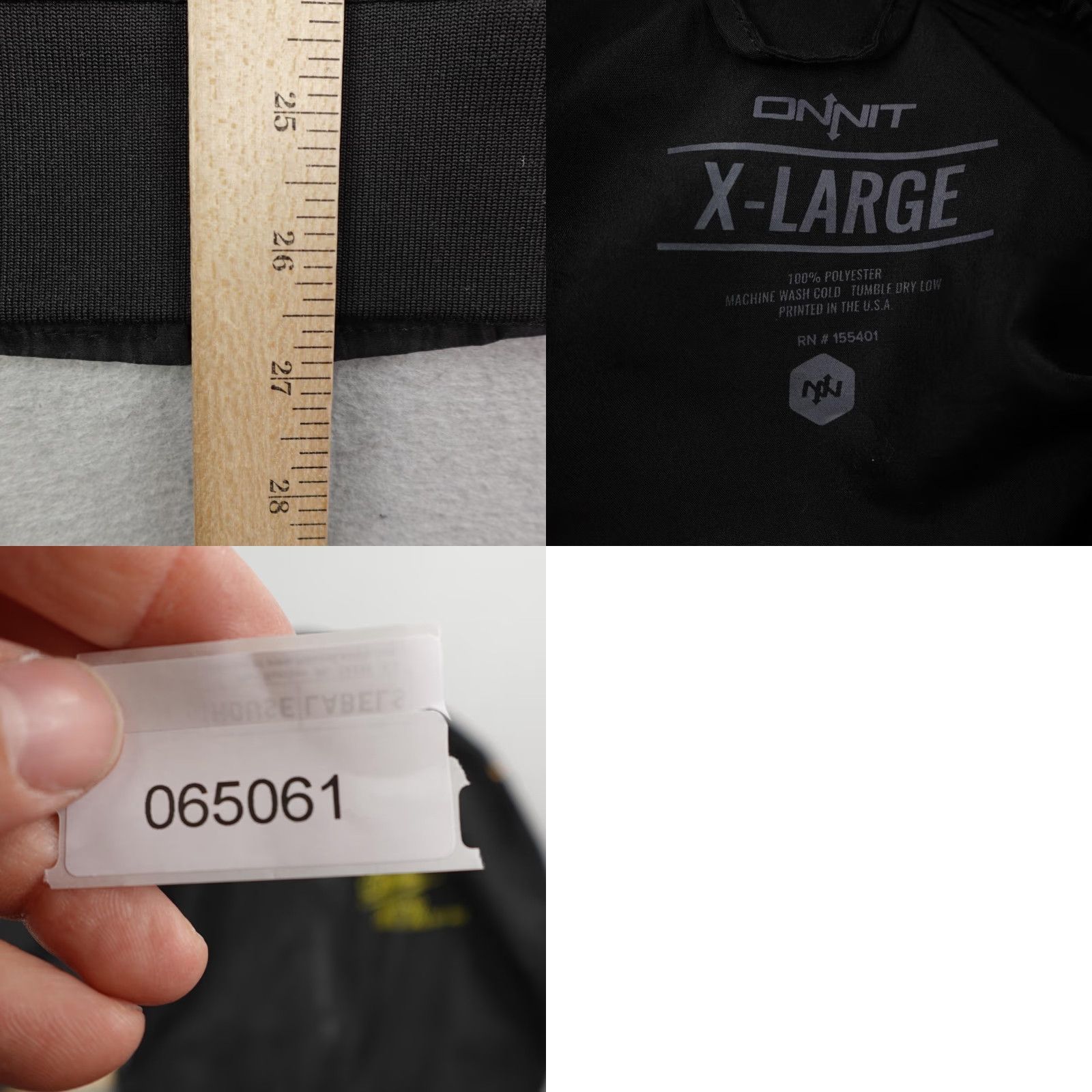 Vintage Onnit Jacket Mens XL Black Bomber Windbreaker Full Zip Up ATX Tiger Coat Size US XL / EU 56 / 4 - 8 Thumbnail