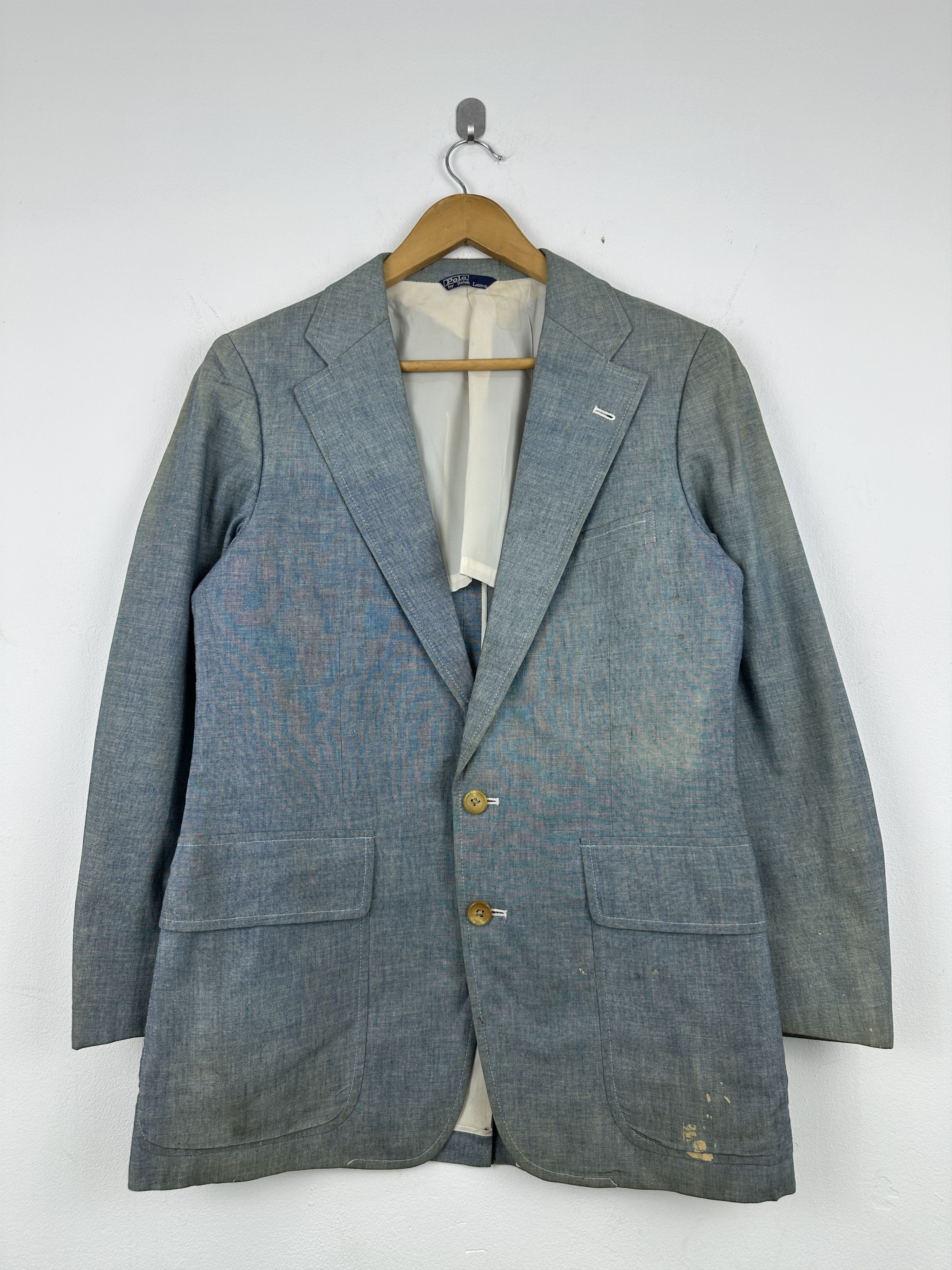 Polo Ralph Lauren Vintage Polo Ralph Lauren Linen Blazer Jacket Blue JA0104 Size US S / EU 44-46 / 1 - 1 Thumbnail