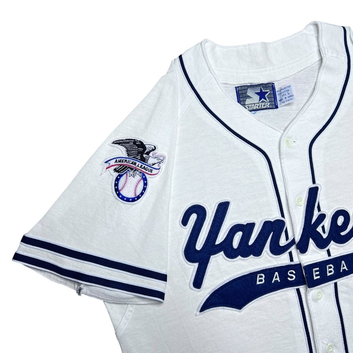Starter 90s MLB New York Yankees Starter Script Sewn Baseball Jersey Size US XL / EU 56 / 4 - 5 Thumbnail