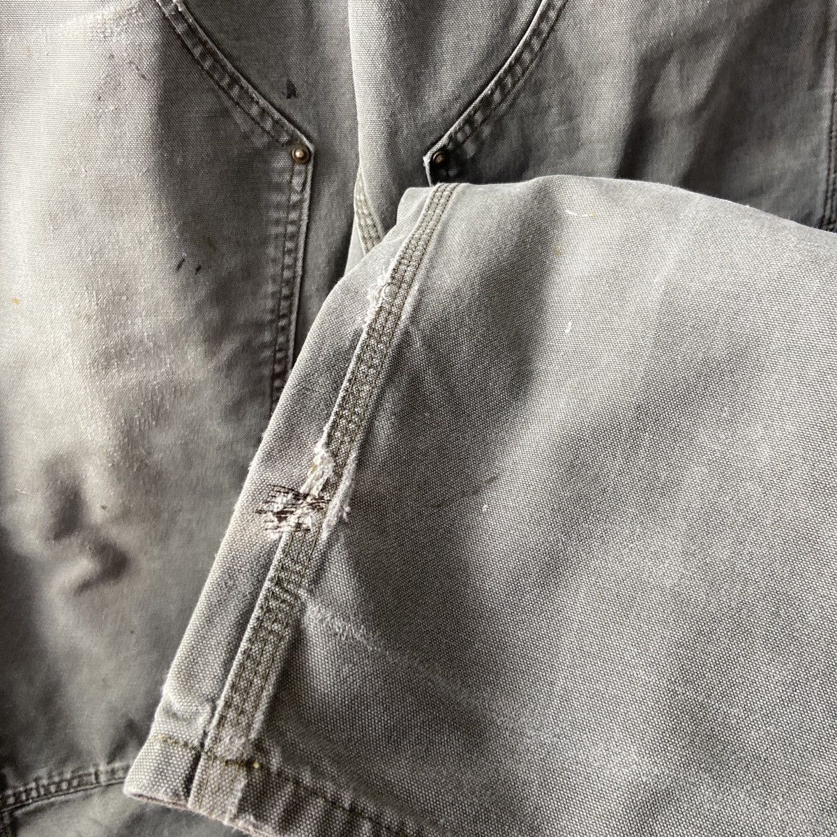 Carhartt × Vintage Distressed Faded Vintage Carhartt Double Knee Moss Green Size US 30 / EU 46 - 15 Thumbnail