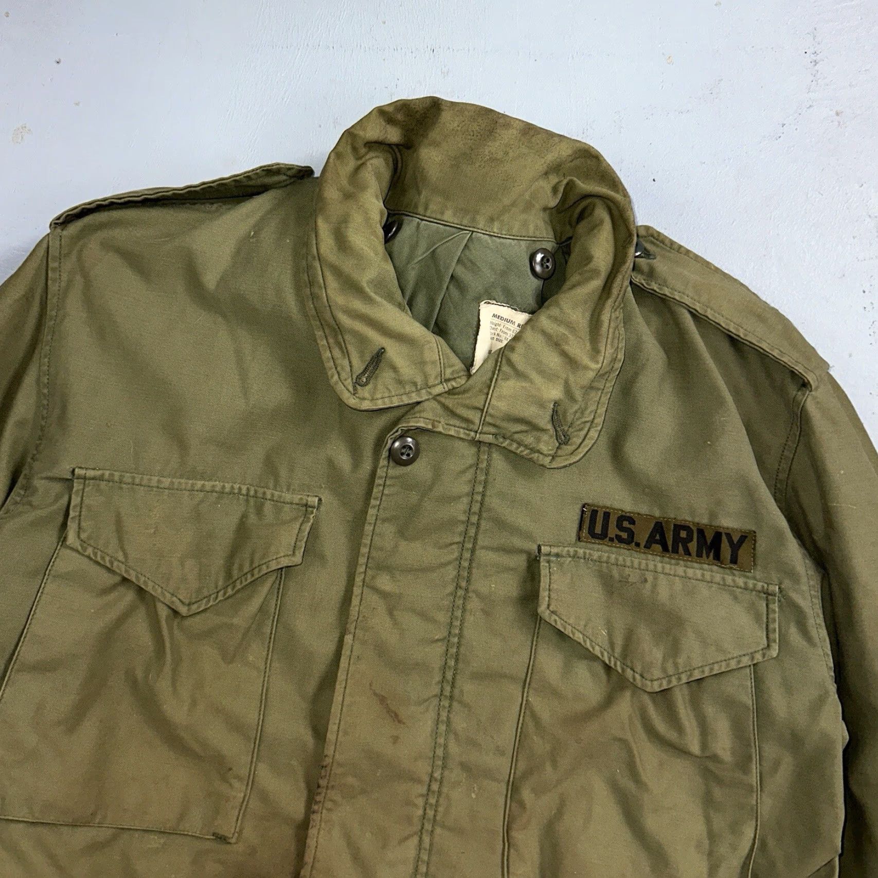 Vintage VINTAGE U.S. ARMY M-65 JACKET Coat Green Nylon All Seasons Full Zip Hooded Pockets Men M Medium VTG Vietnam 70s Style Military Jacket Size US M / EU 48-50 / 2 - 3 Thumbnail