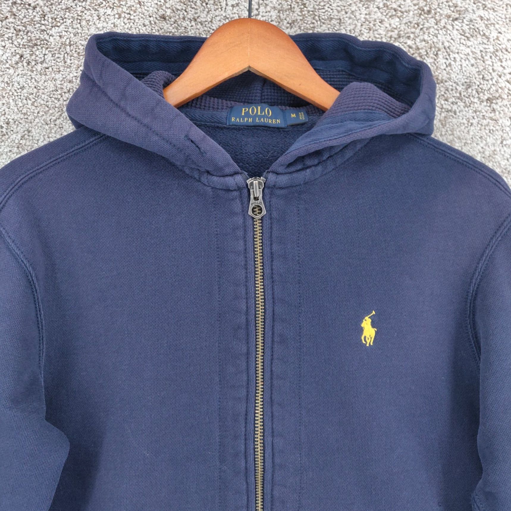 Polo Ralph Lauren Polo Ralph Lauren Hoodie Mens Medium Blue Full Zip Thermal Sweatshirt Pony Logo Size US M / EU 48-50 / 2 - 2 Thumbnail