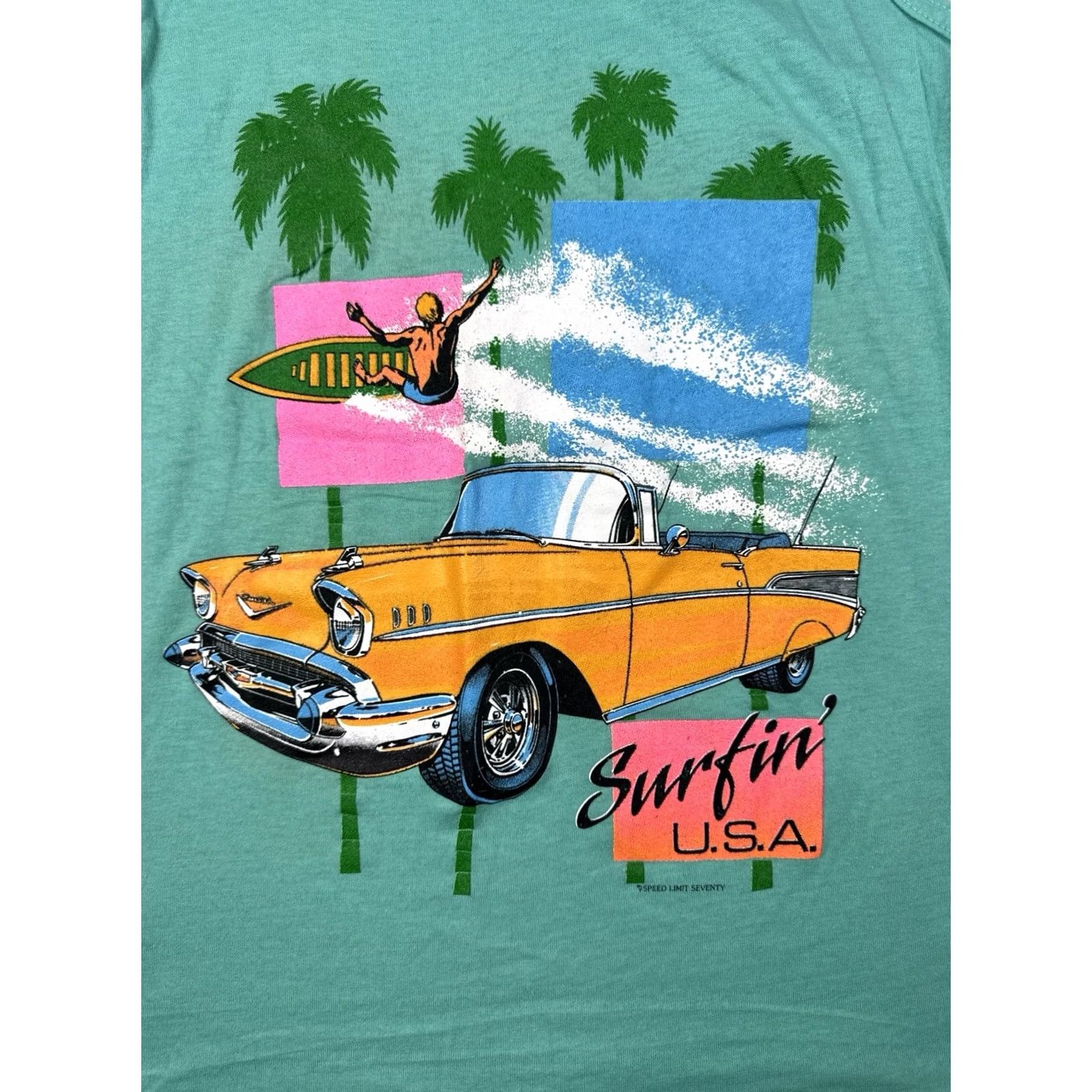 Vintage VINTAGE Islander Surf Tank Top T-Shirt Sleeveless Beach Miami 80s Green M Men Size US M / EU 48-50 / 2 - 3 Thumbnail