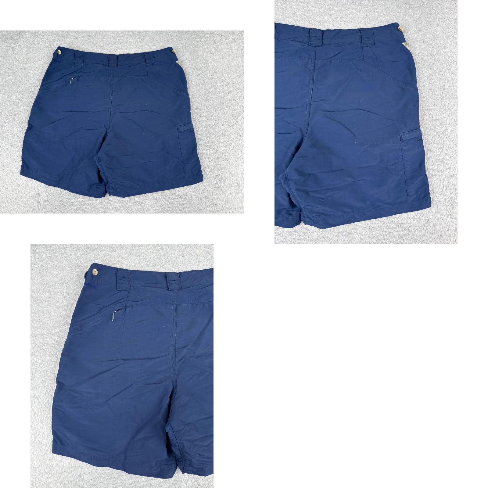 Vintage Columbia Shorts Women Medium Blue PFG Nylon Cargo Hiking Boating Fishing 31x8 Size 32" / US 10 / IT 46 - 9 Thumbnail