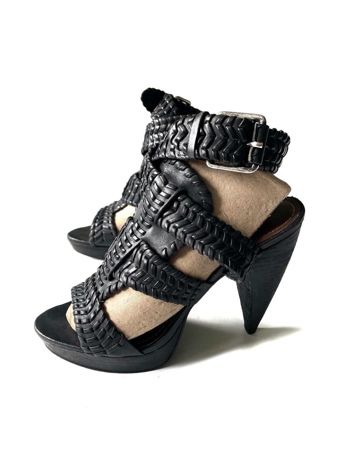 Allsaints Women's Leather Sandals Heels AllSaints Spitalfields Size 39 Size US 9 / IT 39 - 1 Thumbnail