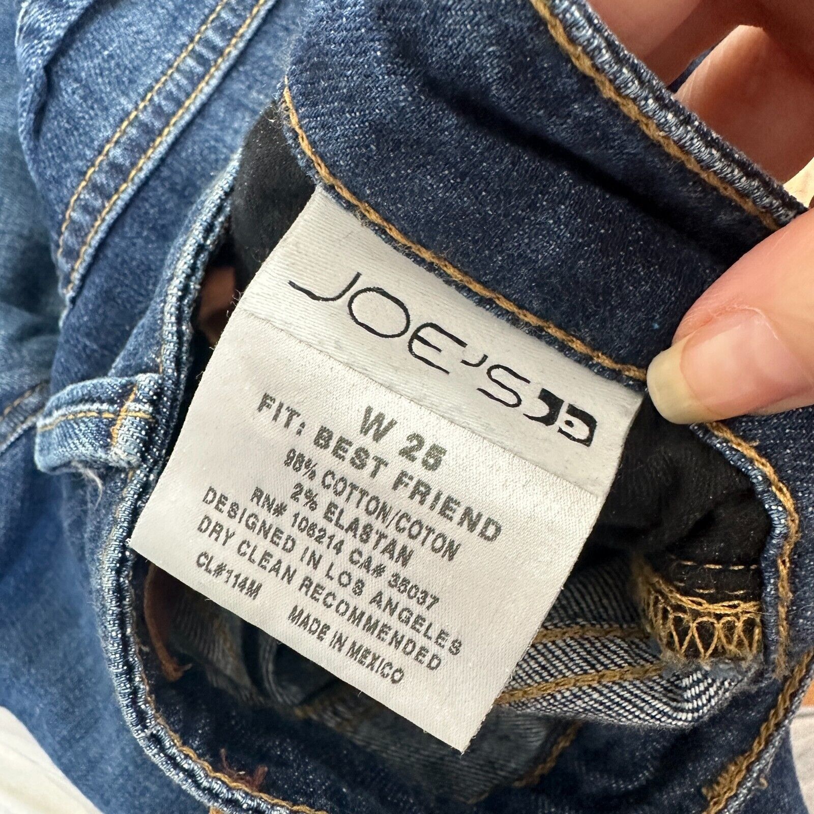 Other Joe's Dark Wash Blue Gabriella Best Friend Low Rise Jeans 25 Size 25" / US 0 / IT 36 - 8 Thumbnail