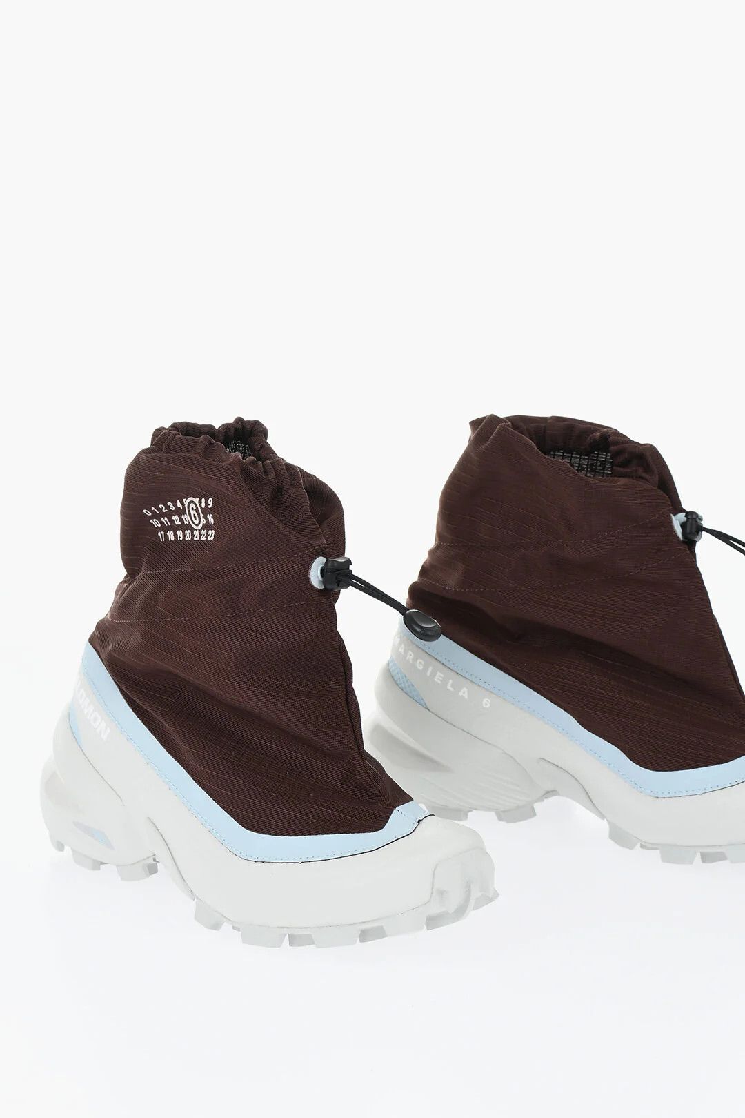 Maison Margiela × Salomon og1mm0426 Trek Hi-Top Sneakers in Burgundy Size US 8 / IT 38 - 3 Thumbnail