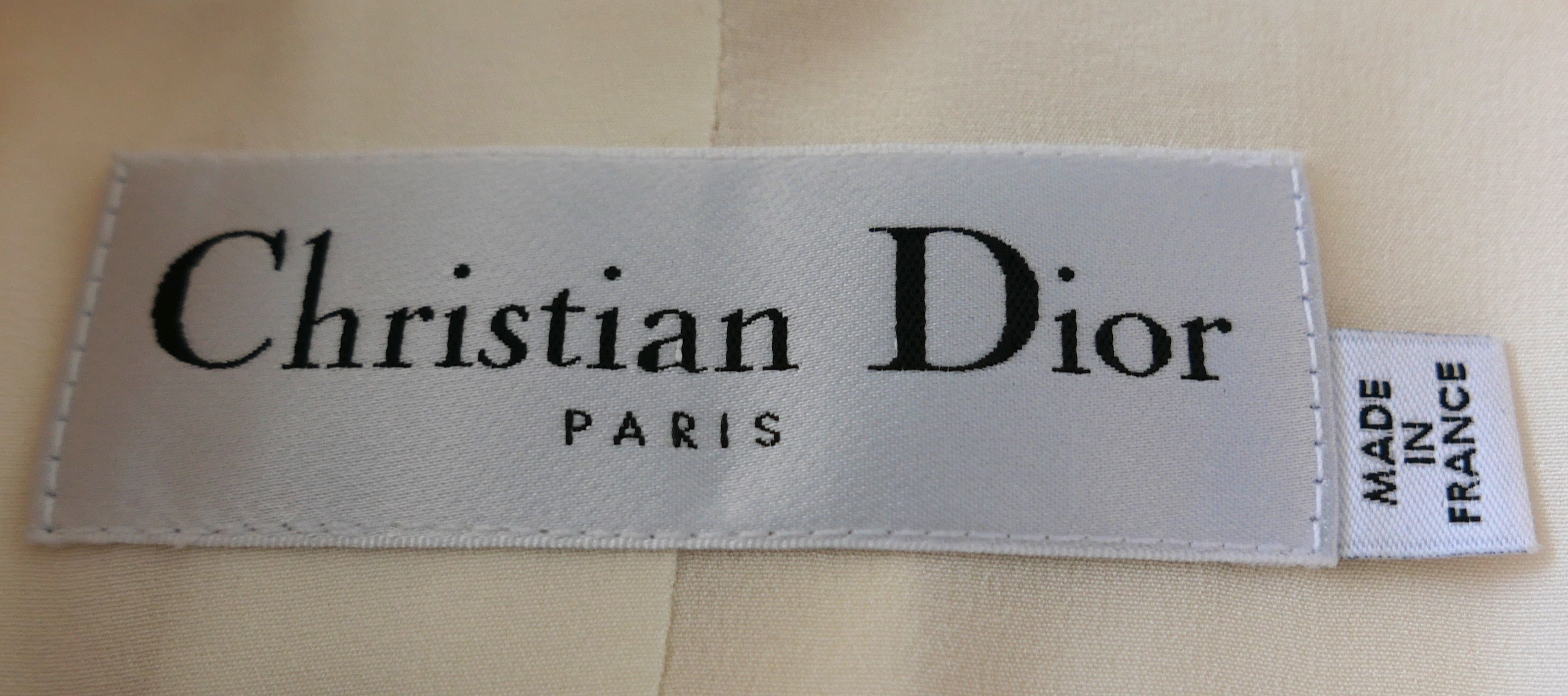 Dior Dior Cruise 2022 Cream Wool Silk Belted Bar Jacket Size S / US 4 / IT 40 - 6 Thumbnail