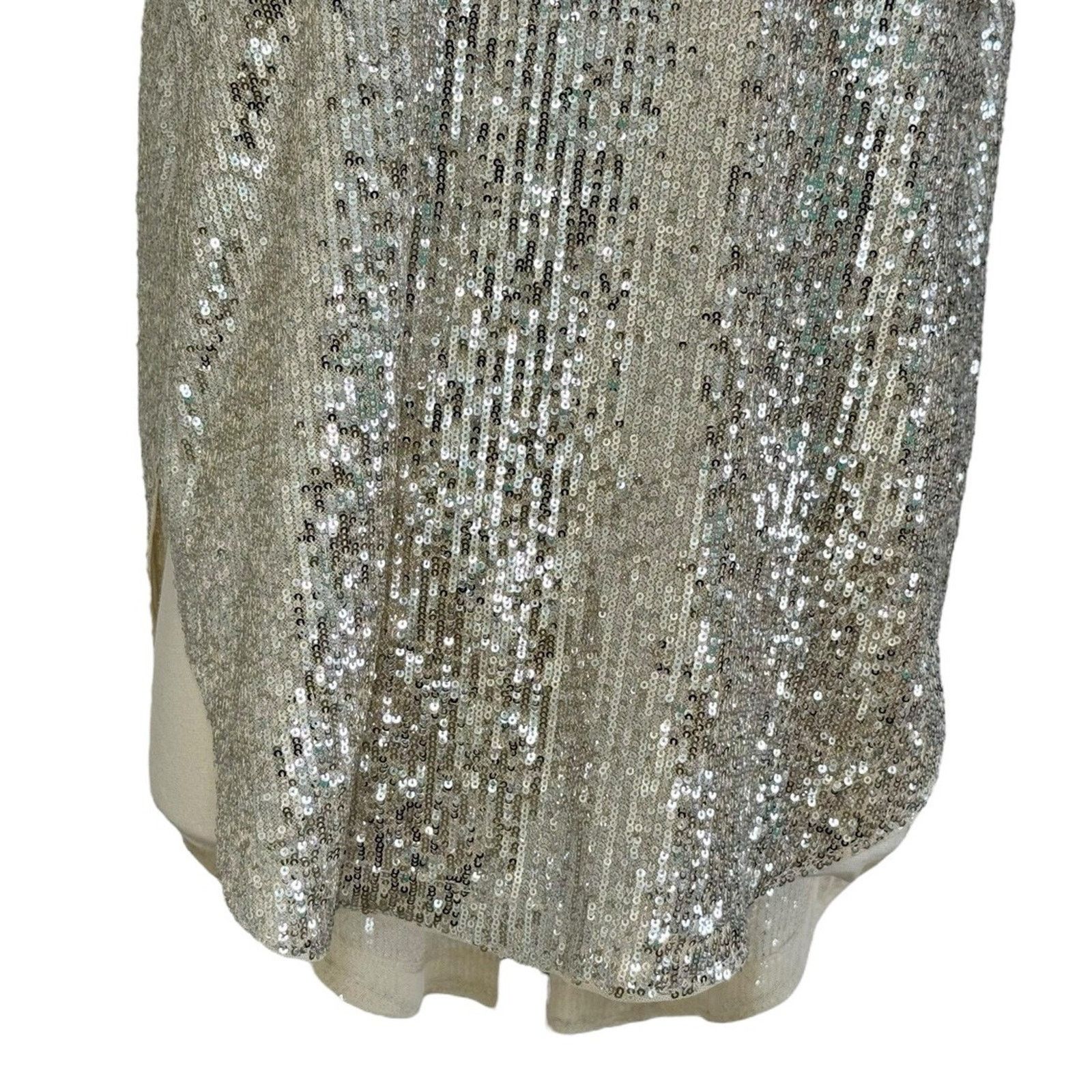 Free People FREE PEOPLE Shine Time Live Gold Silver Sequin Tunic Size XS Size XS / US 0-2 / IT 36-38 - 7 Thumbnail