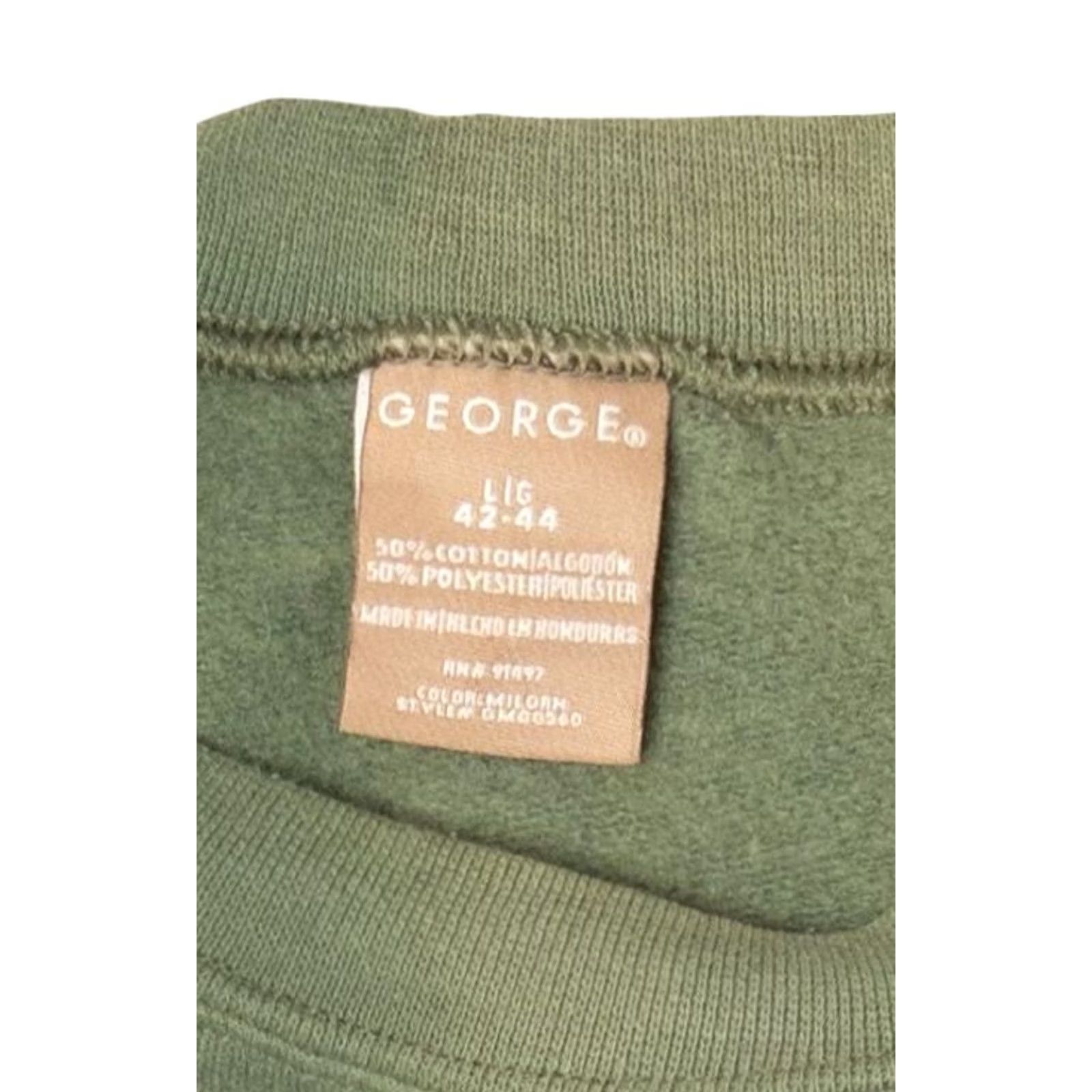 George American Bald Eagle Sun Faded Sweatshirt George Large Green 2010s Mens Womens Unisex Sweatshirt Cotton Polyester Vintage - 2010s (Regular) Size US L / EU 52-54 / 3 - 3 Thumbnail
