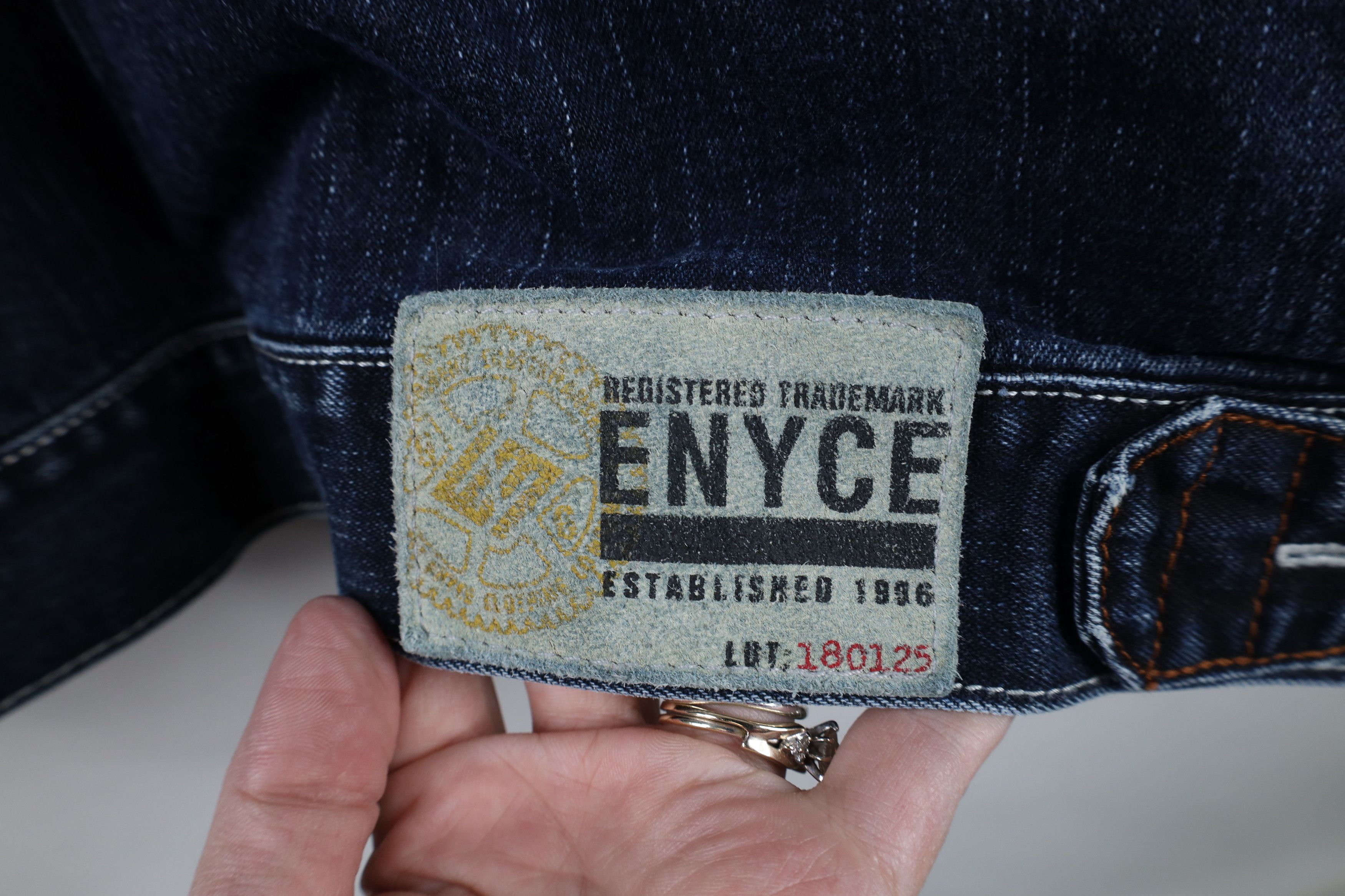 Vintage Vintage 90s Y2K Enyce Hip Hop Denim Jean Trucker Jacket Blue Size US XXL / EU 58 / 5 - 14 Thumbnail