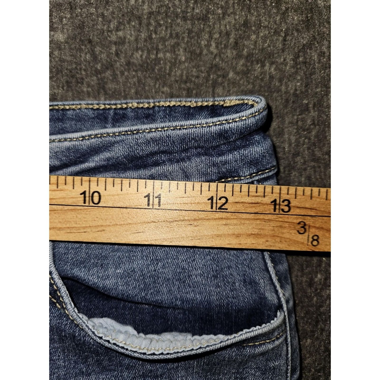 Vintage KanCan Jeans Juniors 5 Blue Medium Wash Mid Rise Skinny Stretch Denim Pants Jeans Size 27" / US 4 / IT 40 - 4 Thumbnail