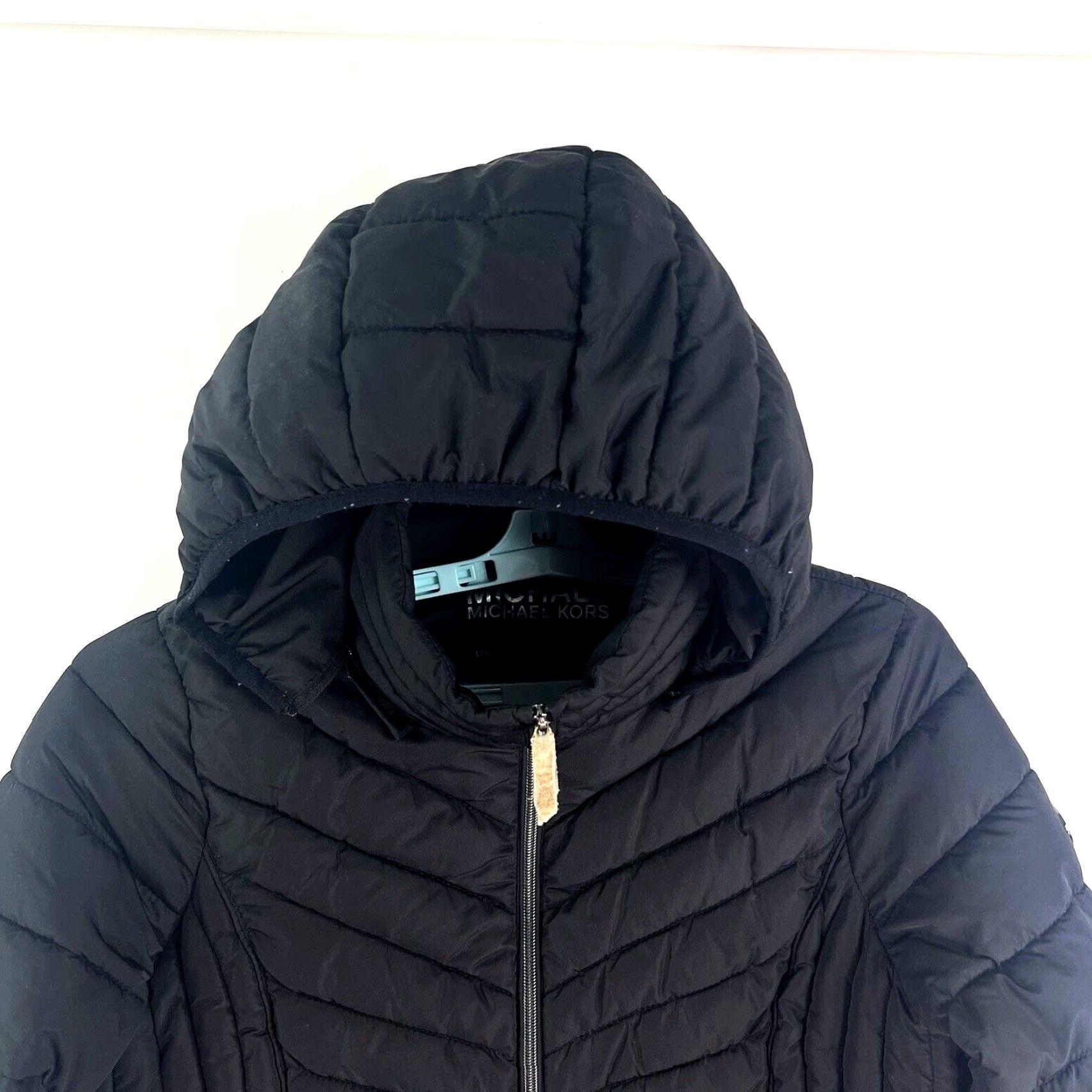 Michael Kors Michael Kors Puffer Jacket Womens S Black Ultra Light Mid Length Size S / US 4 / IT 40 - 2 Thumbnail