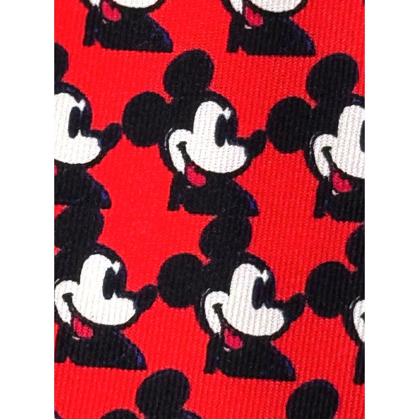 Vintage MINT Andy Warhol Made Italy 100% Silk Mickey Mouse Tie Shirts Mens XS? Size ONE SIZE - 4 Thumbnail