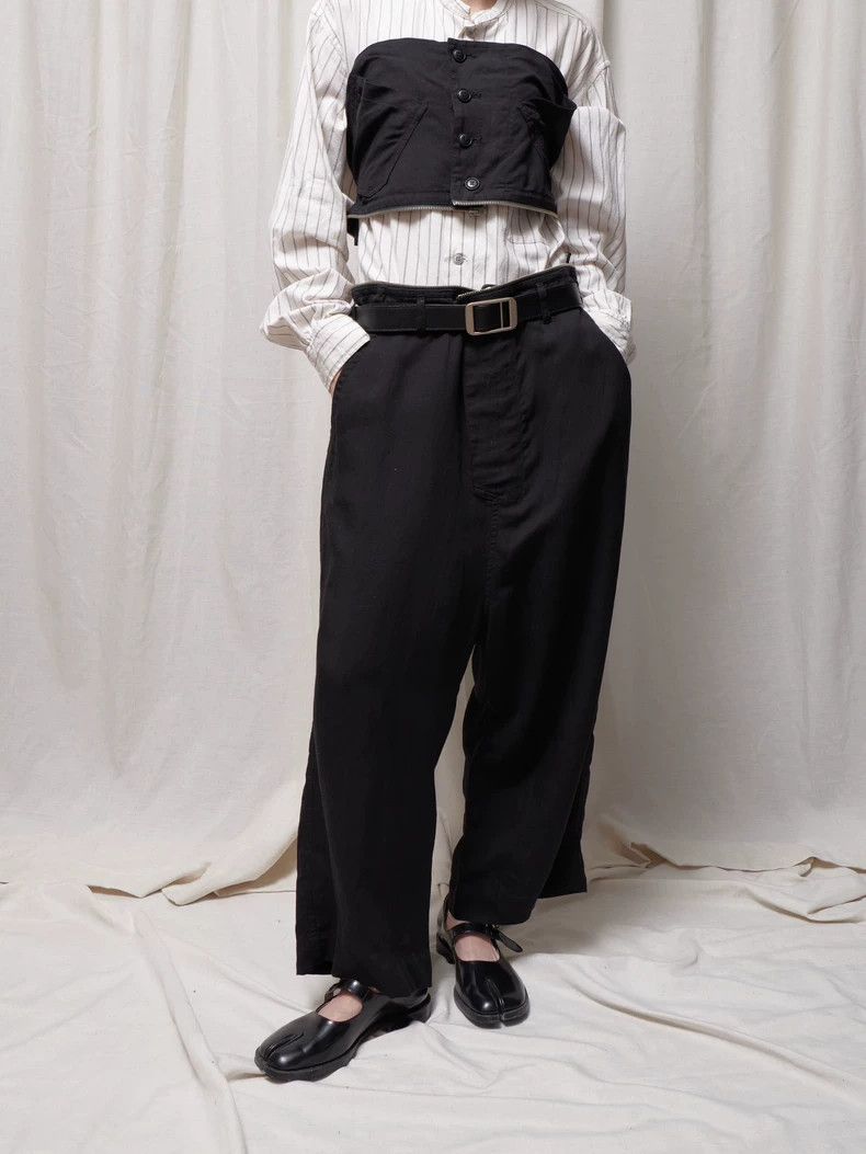 Y's Y's Black Tencel blend bandeau jumpsuit Size 25" / US 0 / IT 36 - 2 Thumbnail