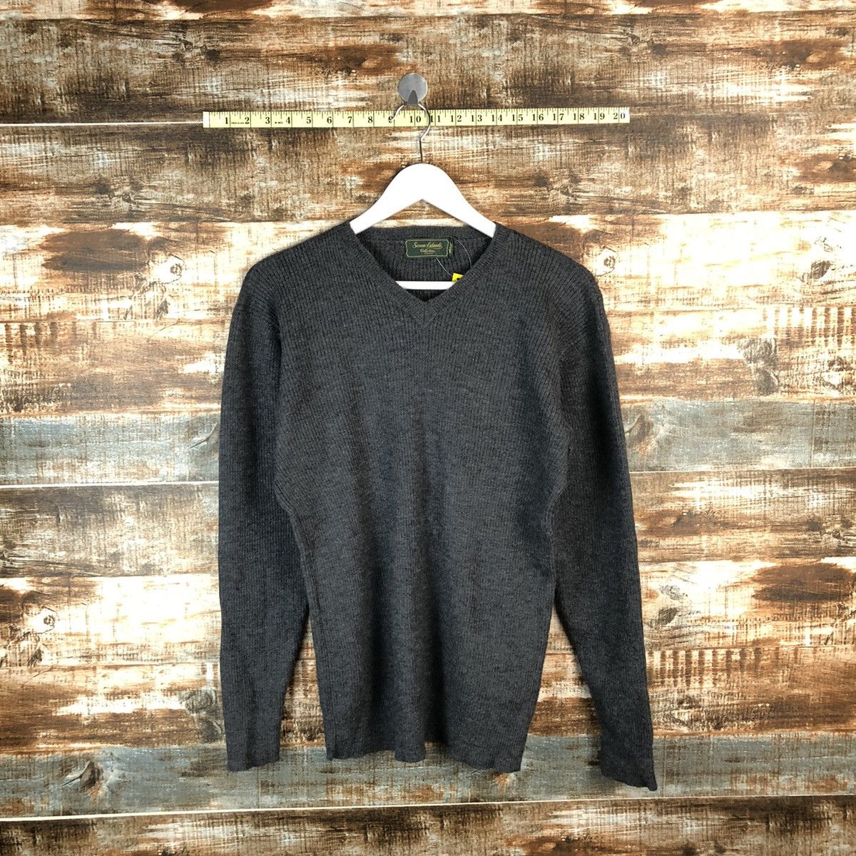 Homespun Knitwear × Japanese Brand Seven Island Grey Knitwear #A1356 Size M / US 6-8 / IT 42-44 - 1 Thumbnail