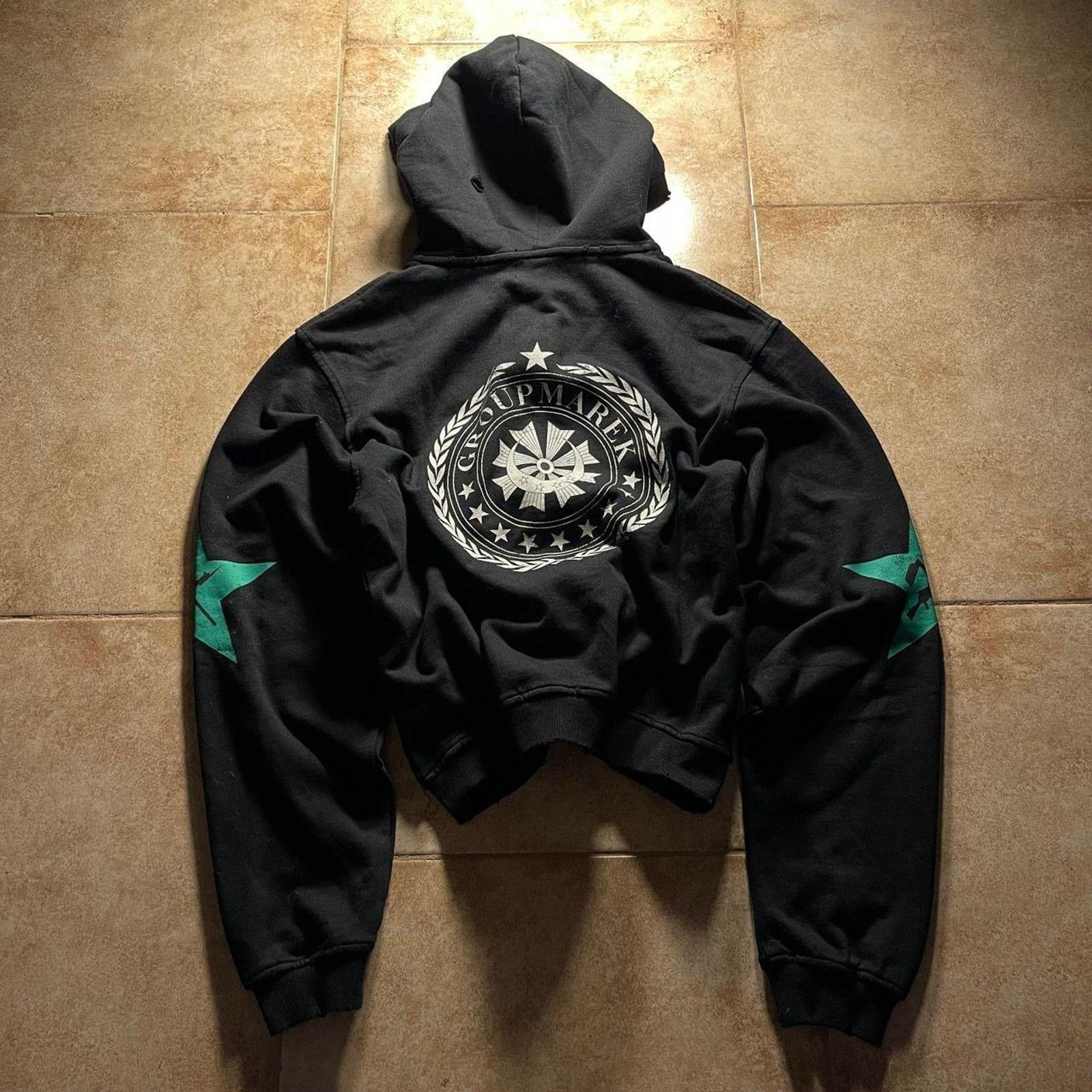 Other Balenciaga Style Saint Germain Black/Green Zip Up Hoodie Size US S / EU 44-46 / 1 - 3 Thumbnail