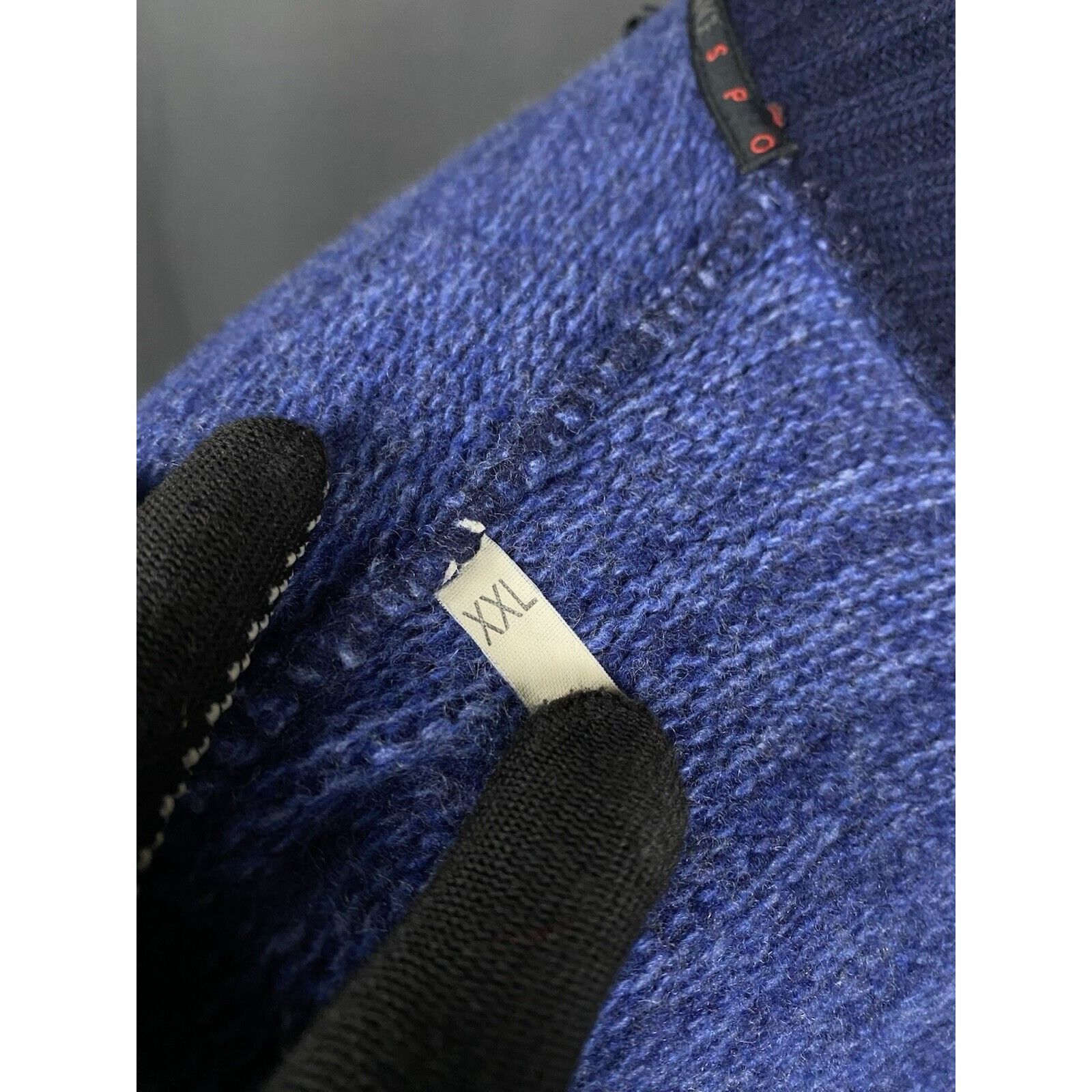 Versace Versace Sport Big Logo Knitted Blue Wool Full Zip Cardigan S Size US XXL / EU 58 / 5 - 12 Thumbnail