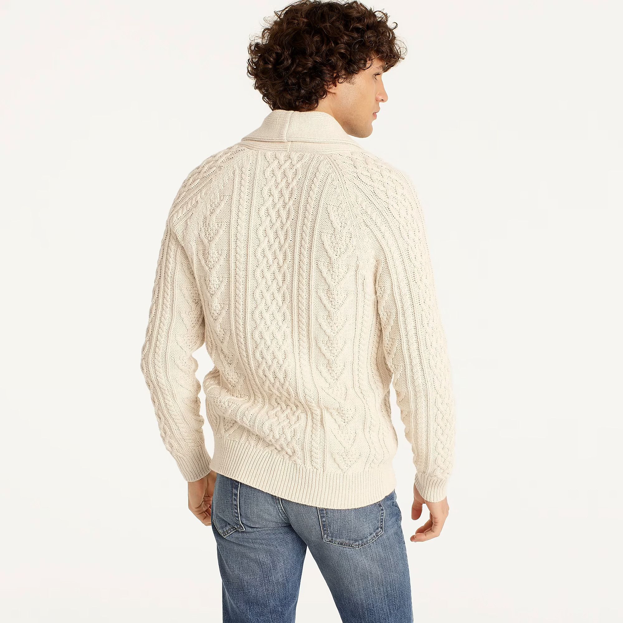 J.Crew J. CREW Sweater Cable-Knit Shawl Collar Cardigan Natural Size US S / EU 44-46 / 1 - 4 Thumbnail