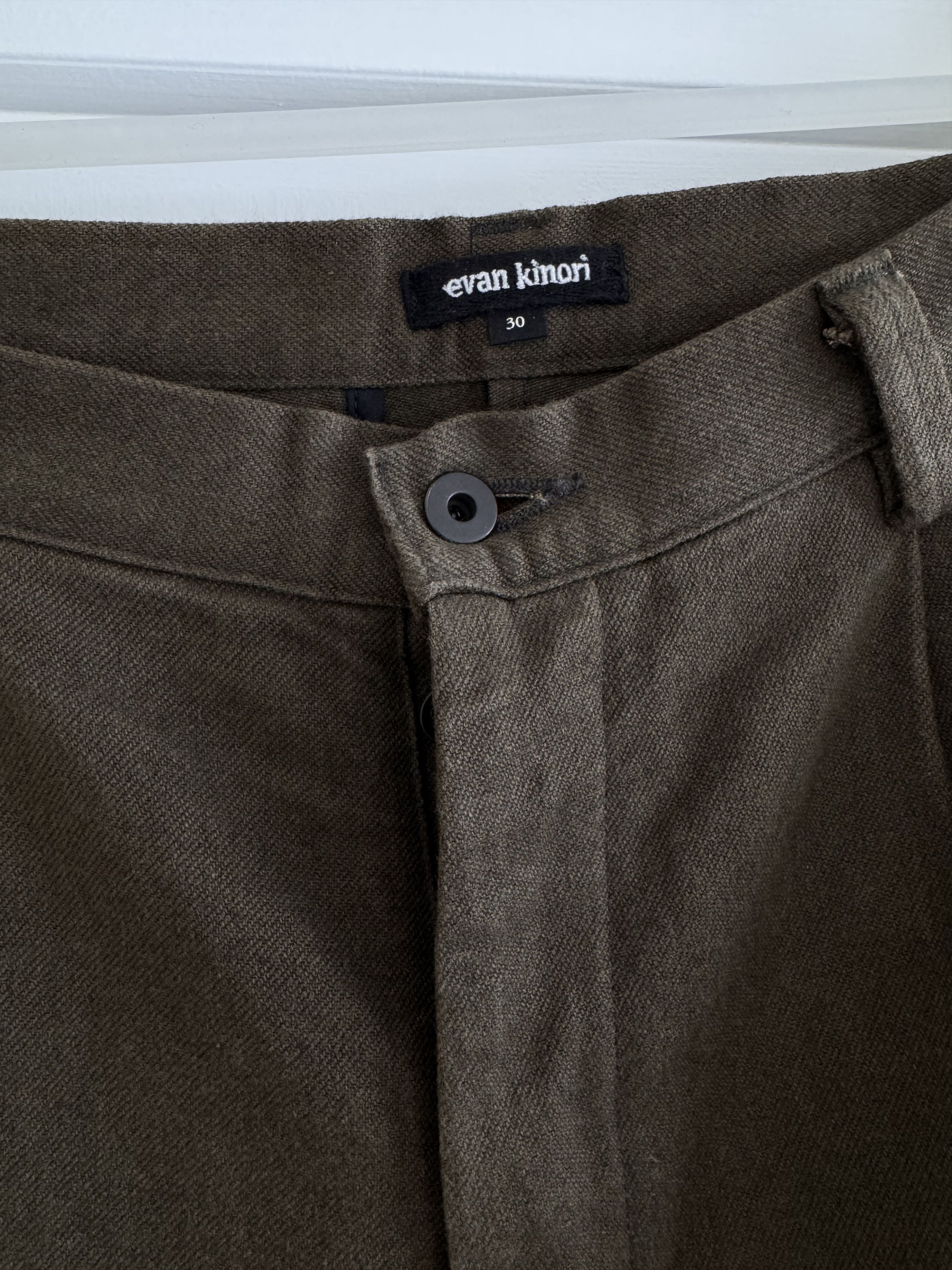 Evan Kinori Evan Kinori Single Pleat Pant Cotton/Linen Gaberdine Size 30 Size US 30 / EU 46 - 2 Thumbnail