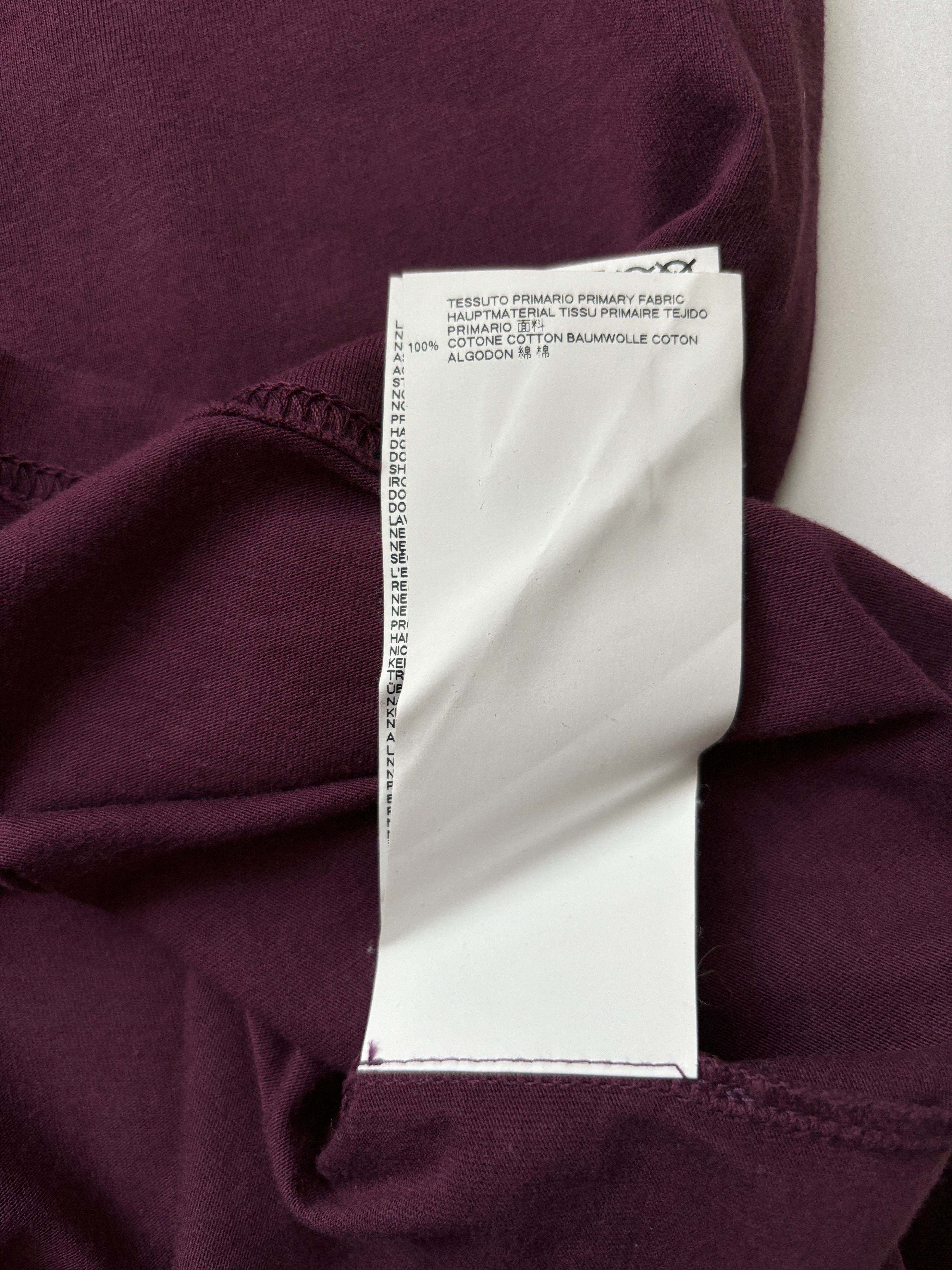 Maison Margiela 2017 Margiela Burgundy Short Sleeve T-Shirt Size US M / EU 48-50 / 2 - 6 Thumbnail