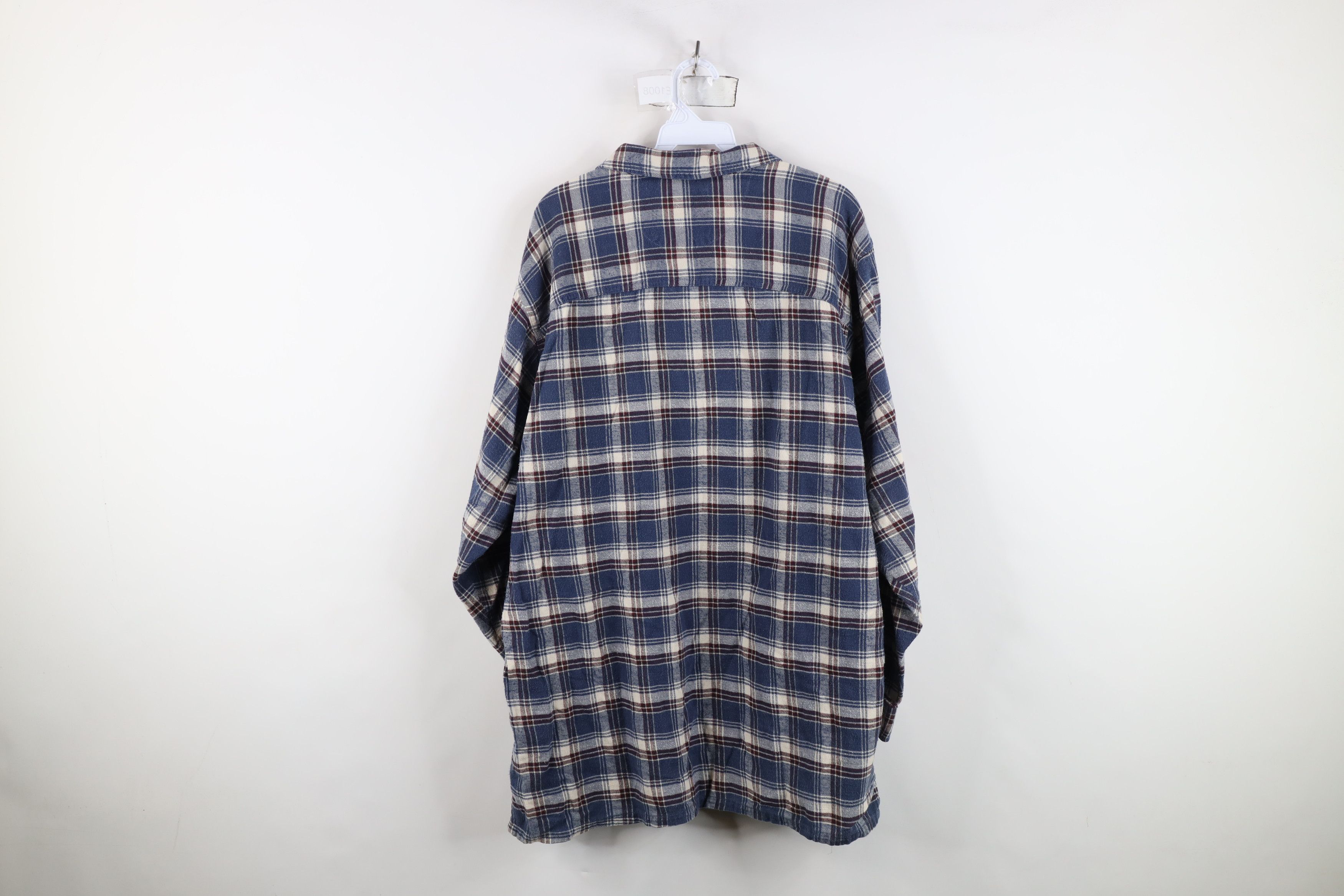 Vintage Vintage 90s Streetwear Flannel Half Zip Pullover Polo Shirt Size US L / EU 52-54 / 3 - 11 Thumbnail