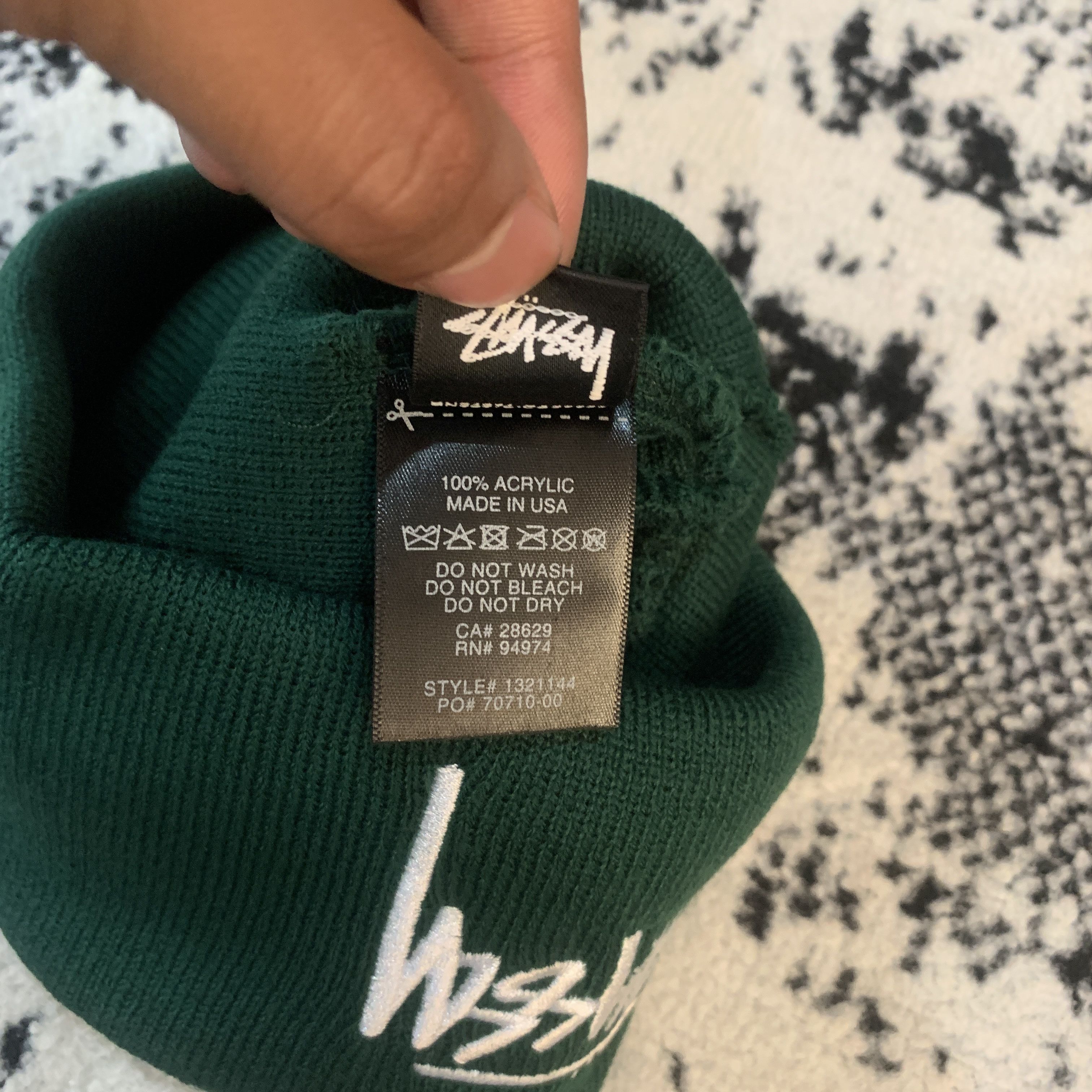 Stussy STUSSY BIG STOCK CUFF BEANIE - FOREST Size ONE SIZE - 5 Thumbnail