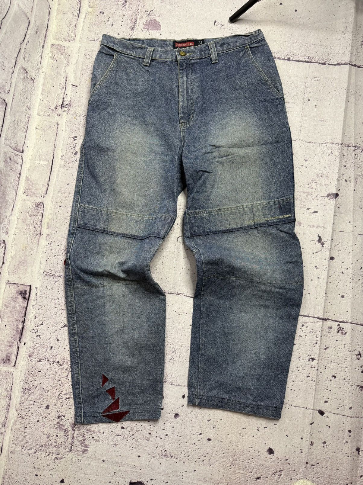 Quiksilver Mens Vintage Jeans Quiksilver Size 34 Surf Style y2k Size US 34 / EU 50 - 1 Thumbnail