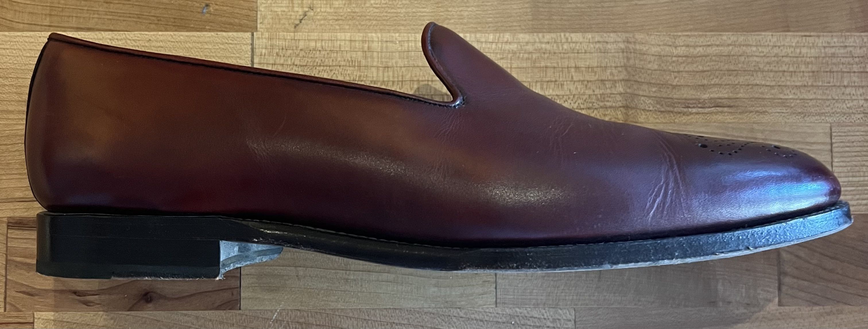 J.FitzPatrick J. FitzPatrick Chelan Dress Loafers - Burgundy - 12E (US) Size US 12 / EU 45 - 3 Thumbnail