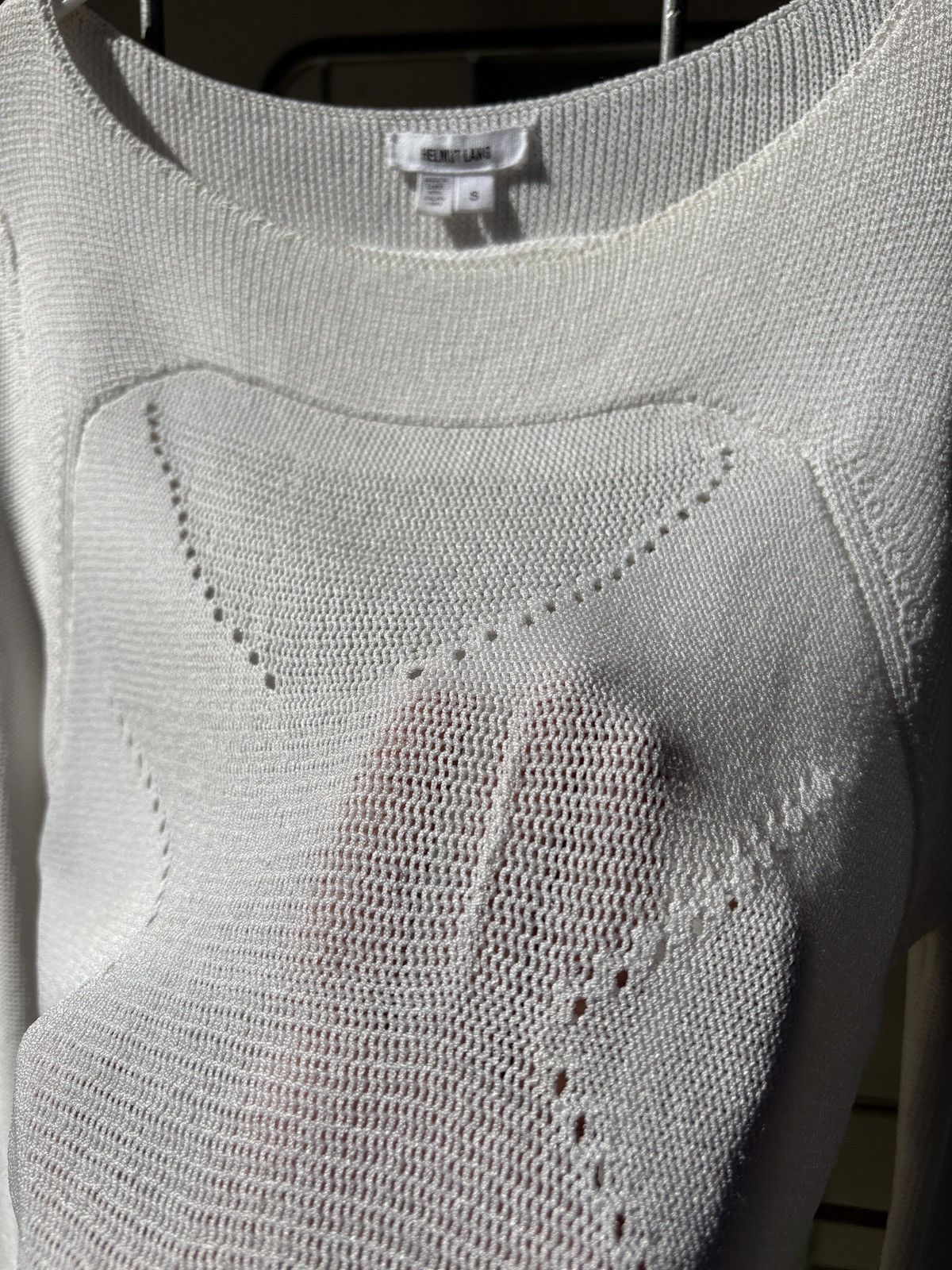 Helmut Lang Helmut Lang white knitted blouse Size S / US 4 / IT 40 - 13 Thumbnail