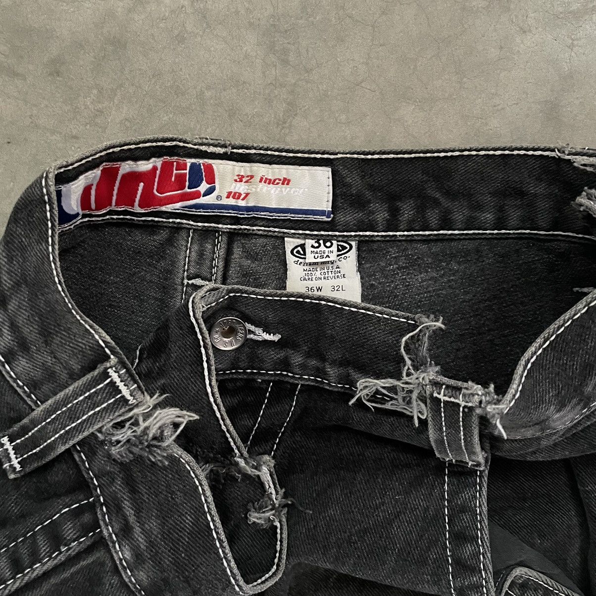 JNCO × Vintage 90s Vintage JNCO Destroyer Black Pants Size US 36 / EU 52 - 5 Thumbnail