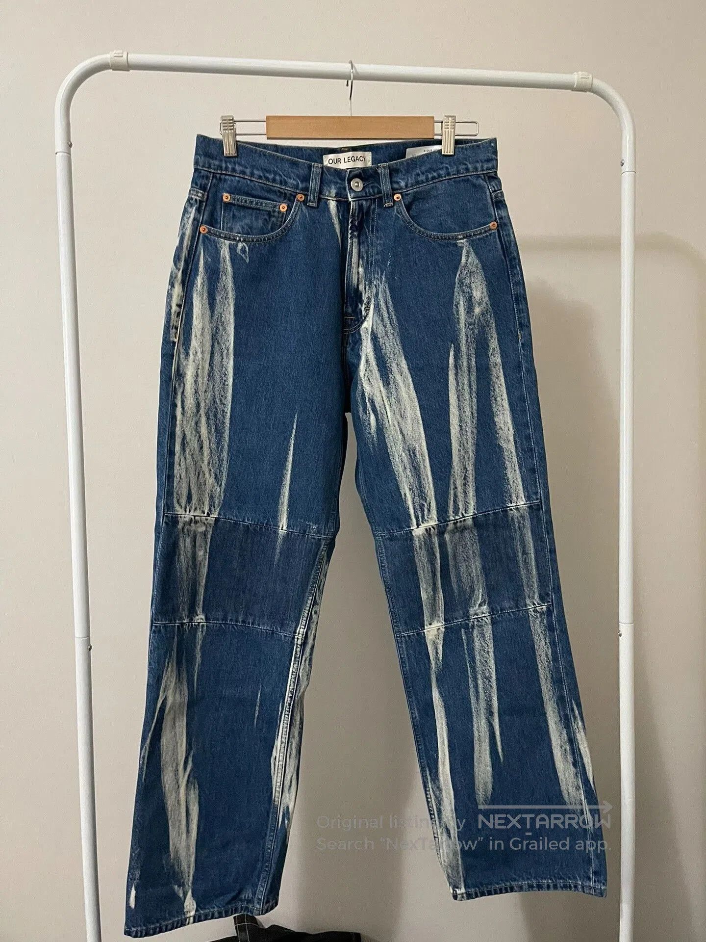 Vintage classic third cut splatter denim pants. Size US 30 / EU 46 - 1 Thumbnail