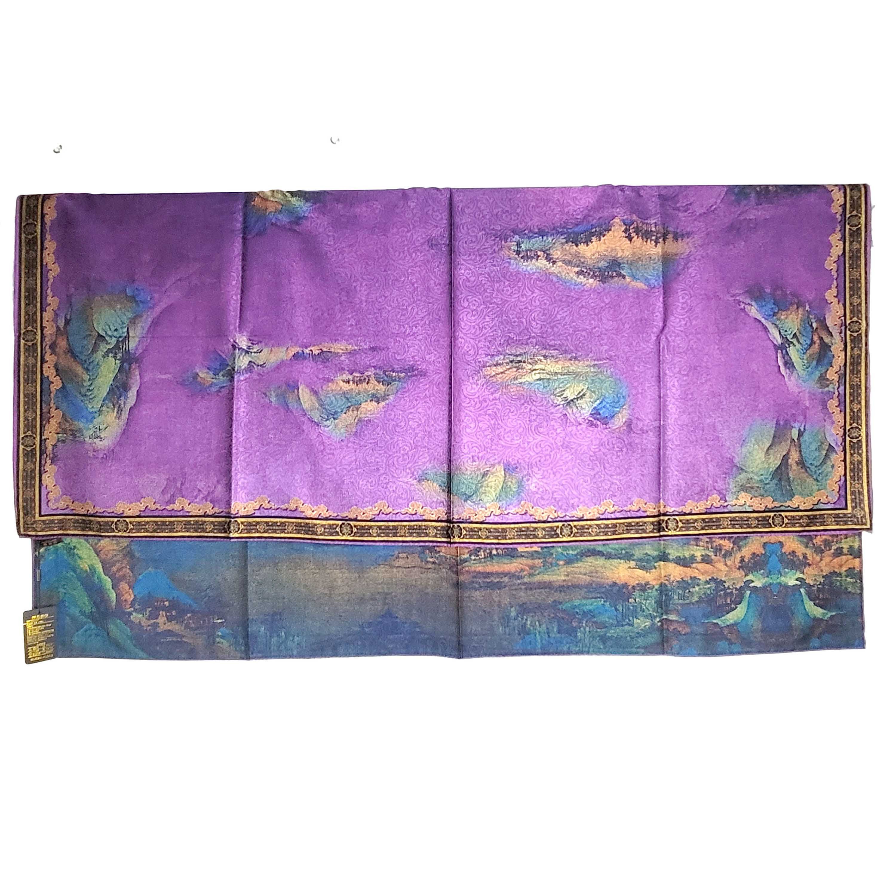 Other NWT Double Sided Silk Scarf 52"x52" Large Square Wrap 3227 Size ONE SIZE - 6 Thumbnail