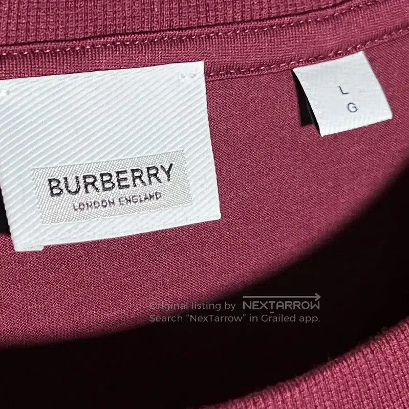 Burberry Burberry Men's Fuchsia Cotton T-Shirt. Size US L / EU 52-54 / 3 - 3 Thumbnail