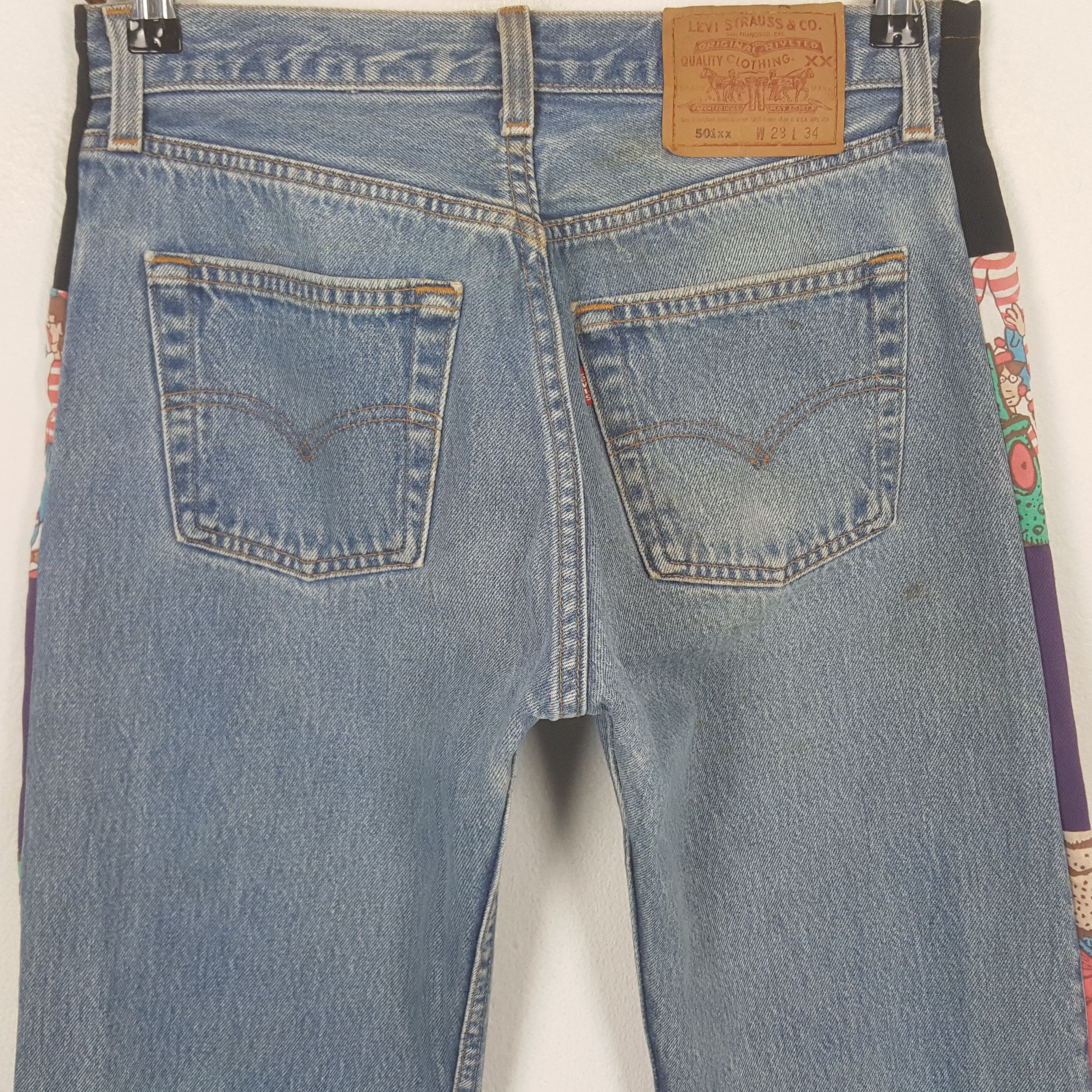 Levi's Vintage Levi's 501 Rare Patchwork Line Denim Jeans Size US 29 - 5 Thumbnail