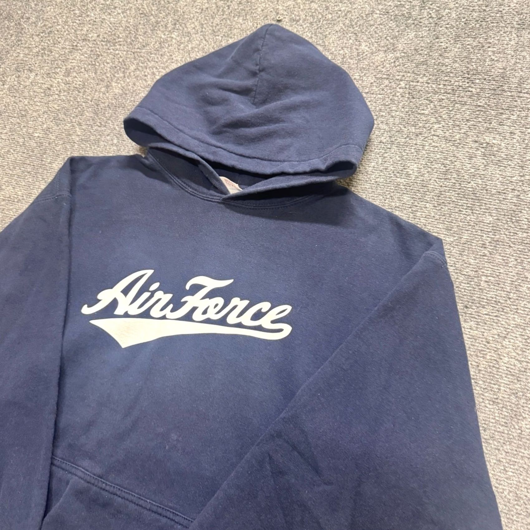 Gildan VINTAGE Air Force Hoodie Sweatshirt L Men Navy Blue Gildan Heavy Cotton 90s Navy Mens Size US L / EU 52-54 / 3 - 2 Thumbnail