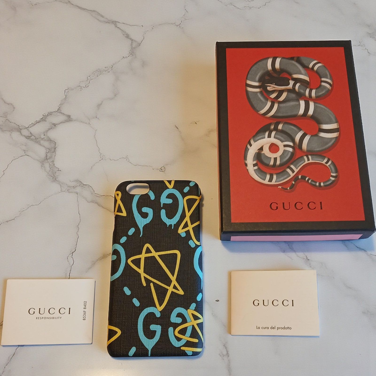 Gucci Gucci Ghost iPhone 6 Graffiti Black-Multi Case NIB Authentic Size ONE SIZE - 5 Thumbnail