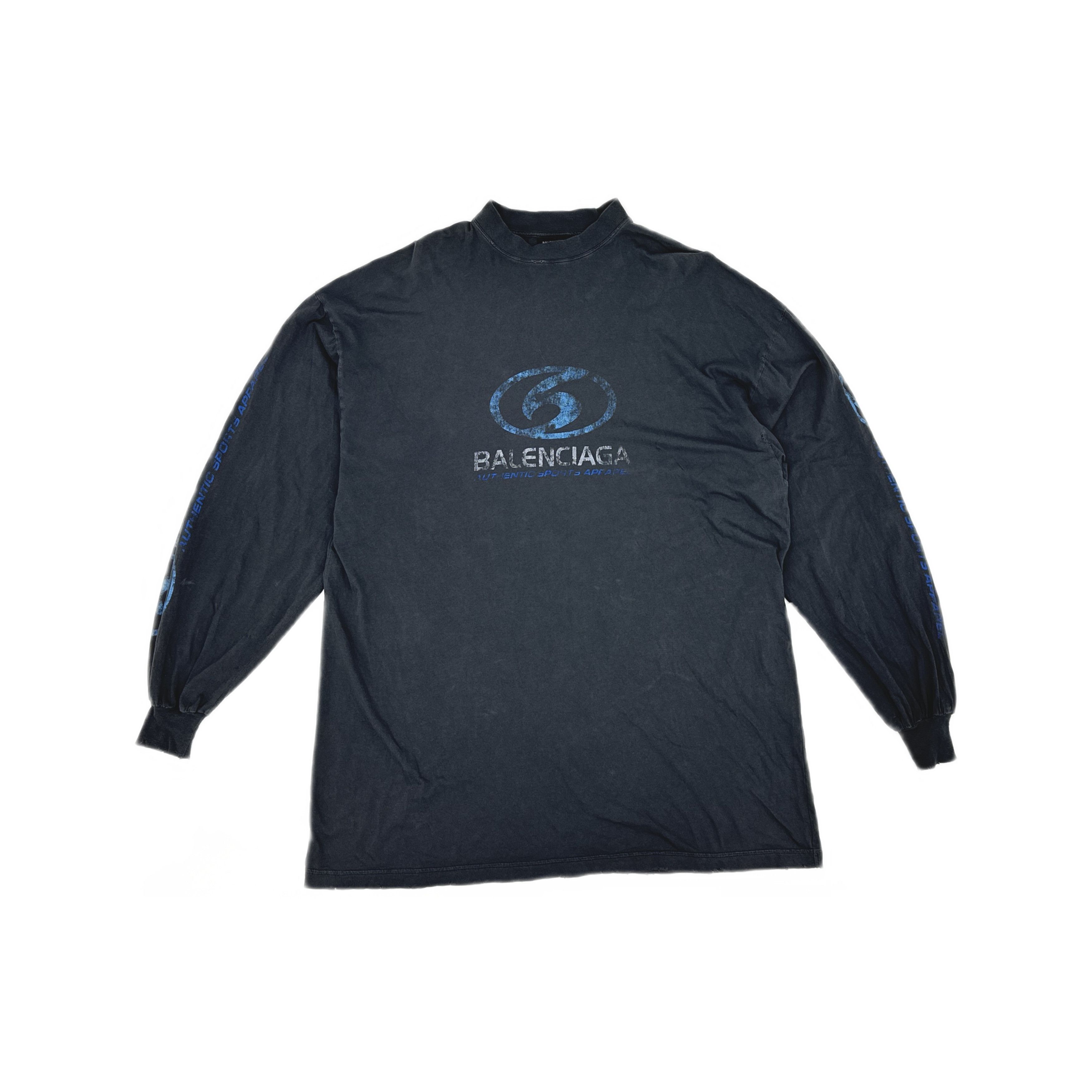 Balenciaga Balenciaga Logo Long Sleeve T-Shirt Size S Size US S / EU 44-46 / 1 - 1 Thumbnail
