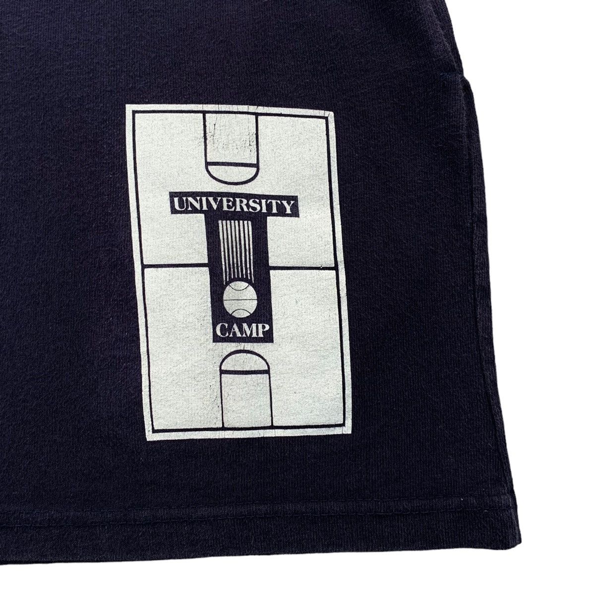 Vintage VTG Anvil Navy Blue University Basketball Camp Sweat Shorts Size US 30 / EU 46 - 2 Thumbnail
