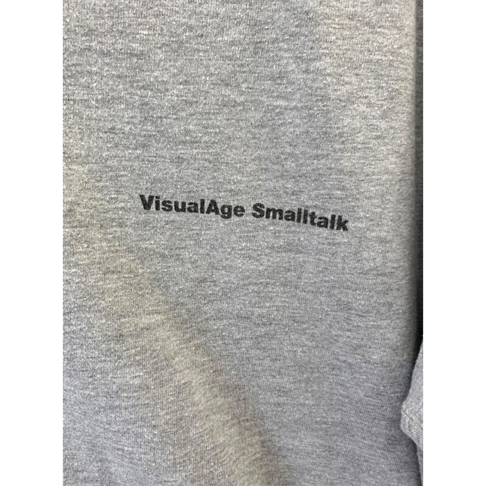 Hanes VINTAGE IBM VisualAge Smalltalk Tech Shirt Think Small Hanes Beefy-T Large Gray 90s Mens T-Shirt Size US L / EU 52-54 / 3 - 7 Thumbnail