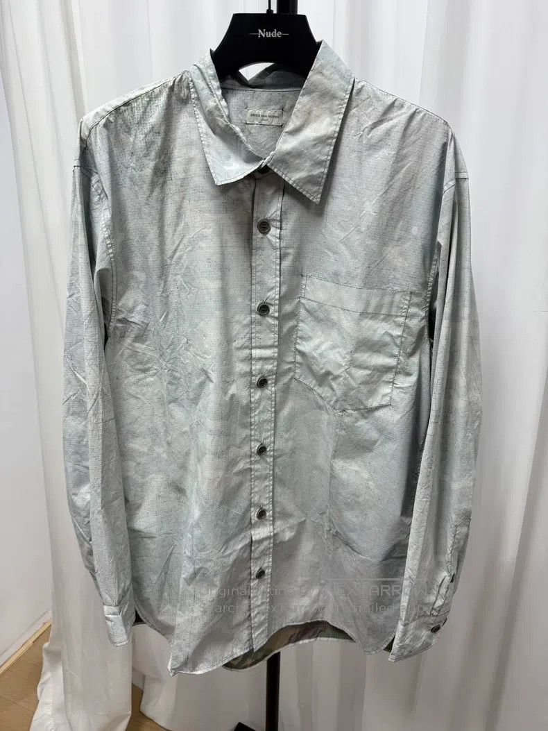 DRIES VAN NOTEN Brushed camouflage loose shirt