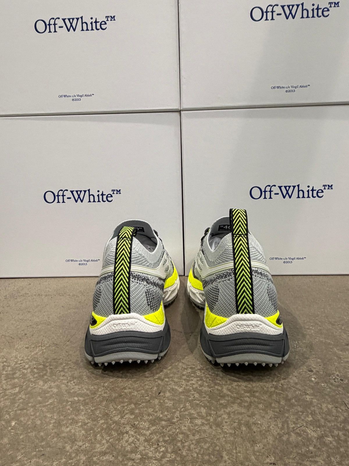 Off-White OFF-WHITE - Be Right Back Knit Light Sneakers Grey Yellow Size US 9 / EU 42 - 5 Thumbnail