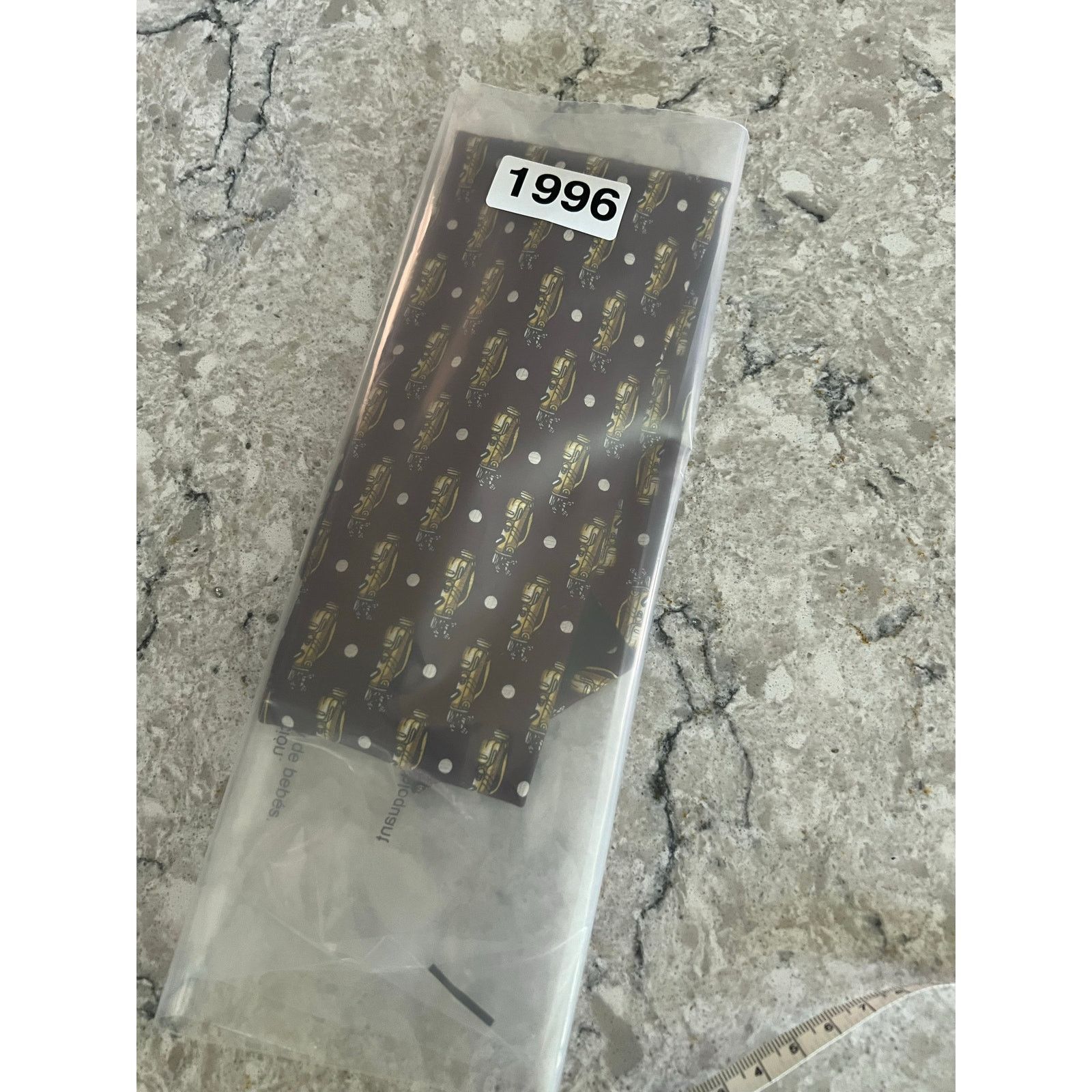 Vintage Vintage Golf Themed 100% Silk Neck Tie Red Gold Golf Bag Size ONE SIZE - 8 Thumbnail
