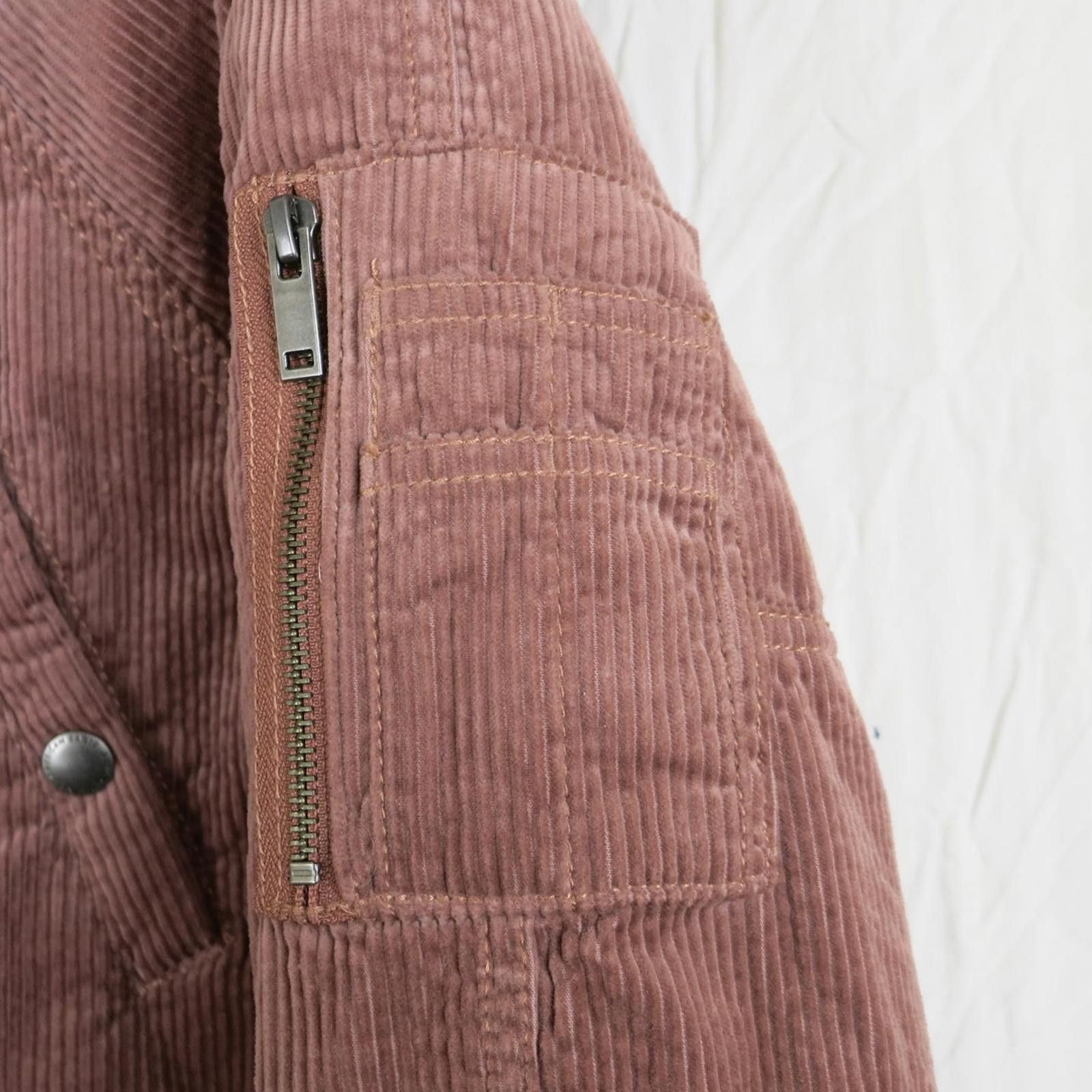 Unknown London Women's M American Eagle Corduroy Parka with Faux Fur Hood Size M / US 6-8 / IT 42-44 - 4 Thumbnail