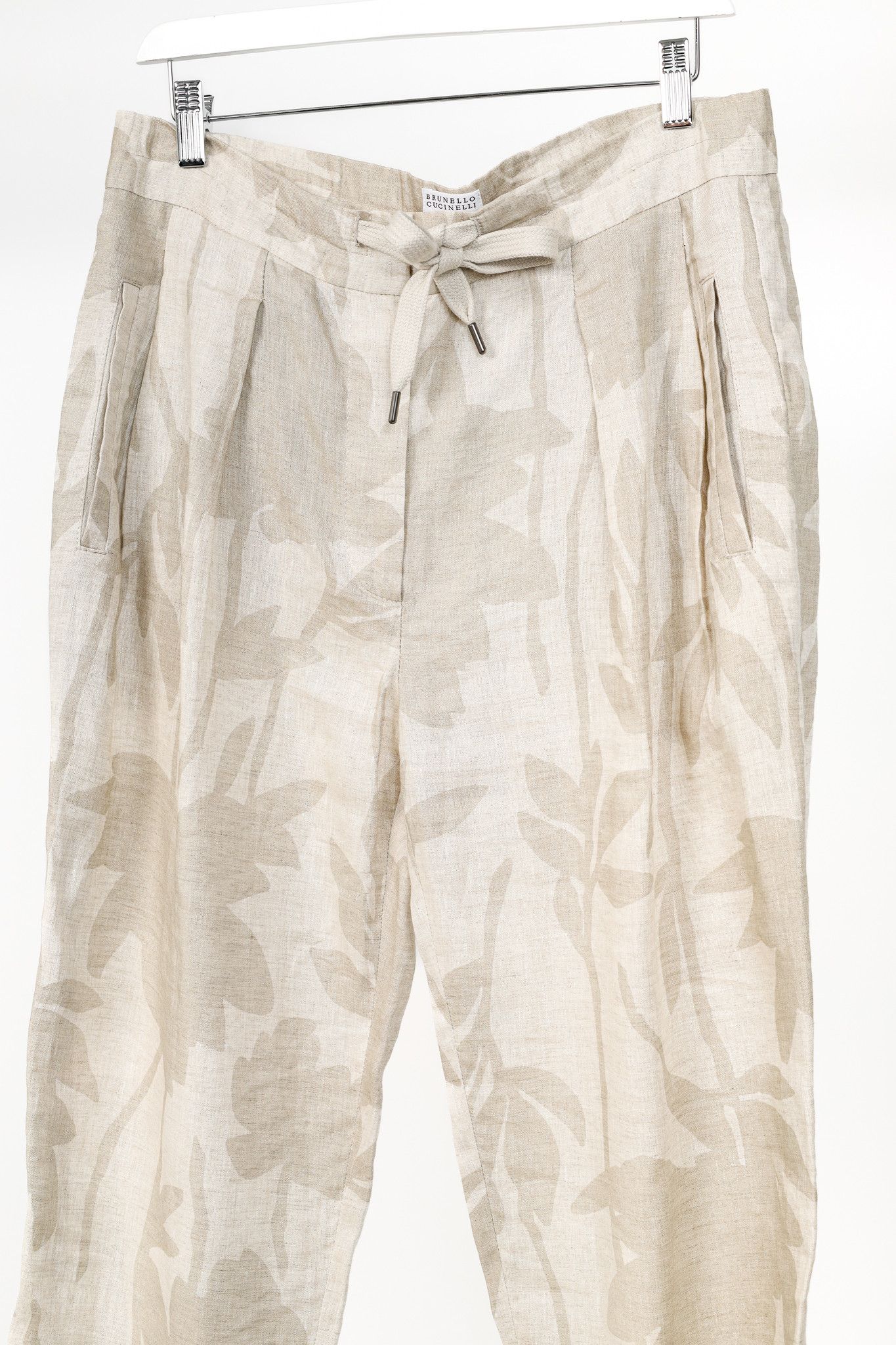 Brunello Cucinelli Brunello Cucinelli SS24 Ramage Floral Linen Slouchy Trousers Size 28" / US 6 / IT 42 - 3 Thumbnail